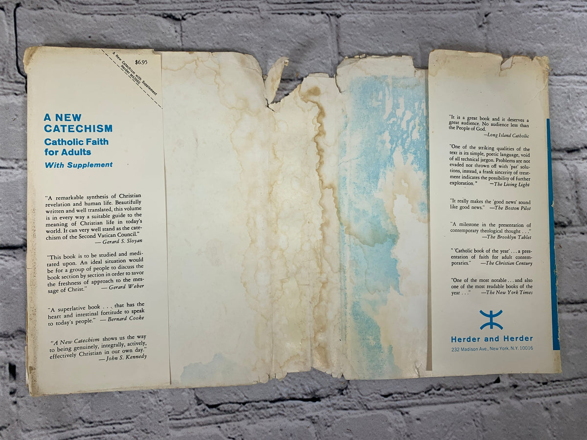 A New Catechism: Catholic Faith for Adults, 1970 Herder and Herder hardcover - dust jacket wear