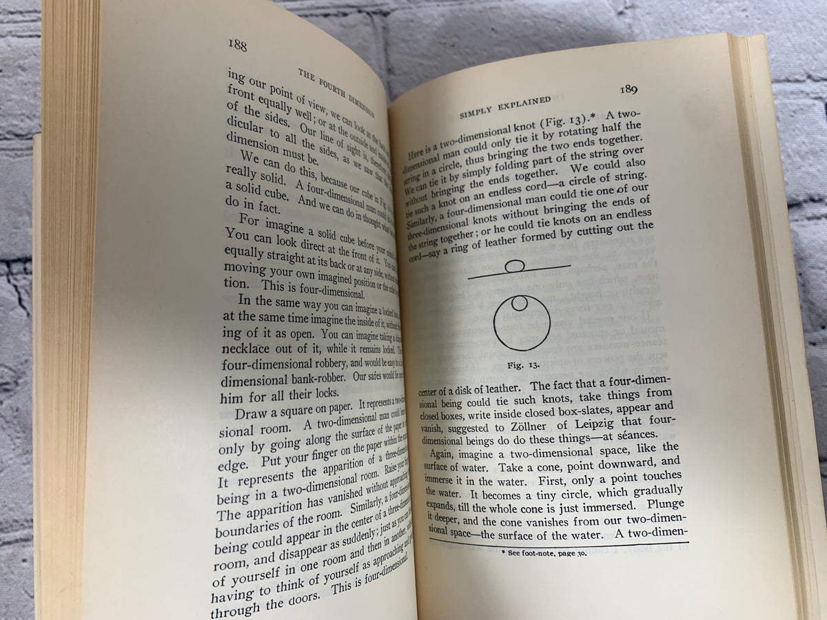 The Fourth Dimension Simply Explained by Henry P. Manning, 1960 Dover paperback - text pages with figure