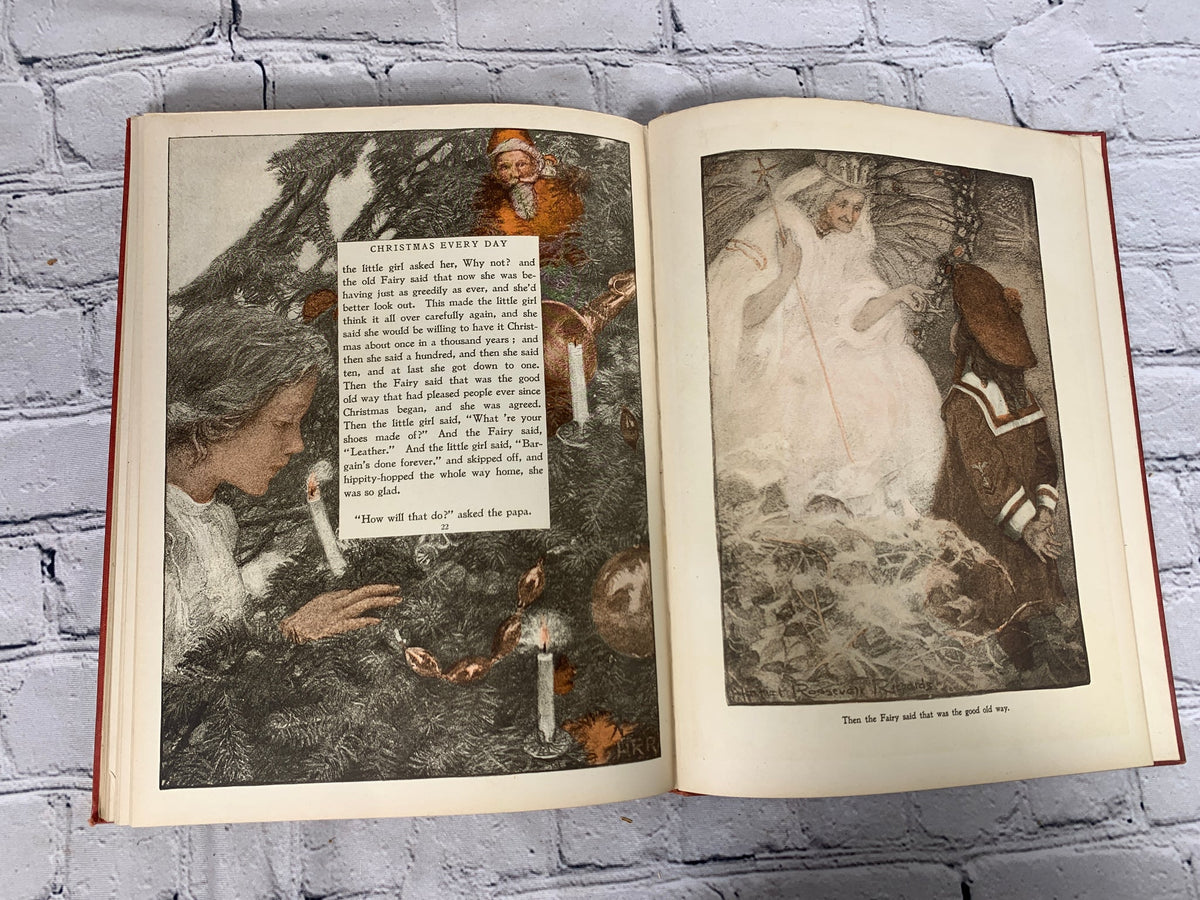Christmas Every Day by W. D. Howells, 1908 Harper & Brothers hardcover - text page and color plate