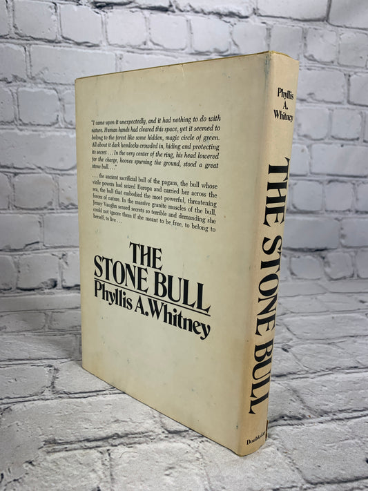 The Stone Bull by Phyllis A. Whitney, 1977 Doubleday hardcover - dust jacket spine and rear panel