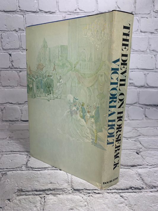 The Devil on Horseback by Victoria Holt, 1977 Doubleday hardcover - dust jacket back and spine
