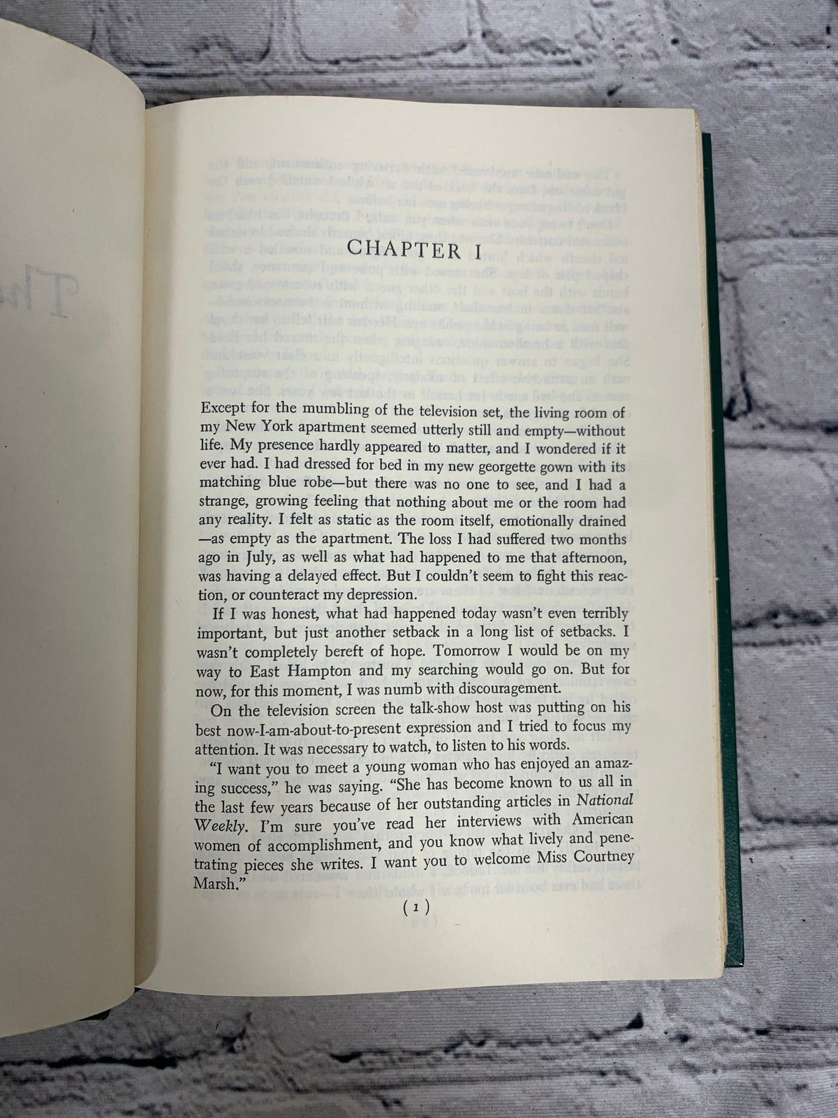 The Golden Unicorn by Phyllis A. Whitney, 1976 Doubleday hardcover - first chapter page