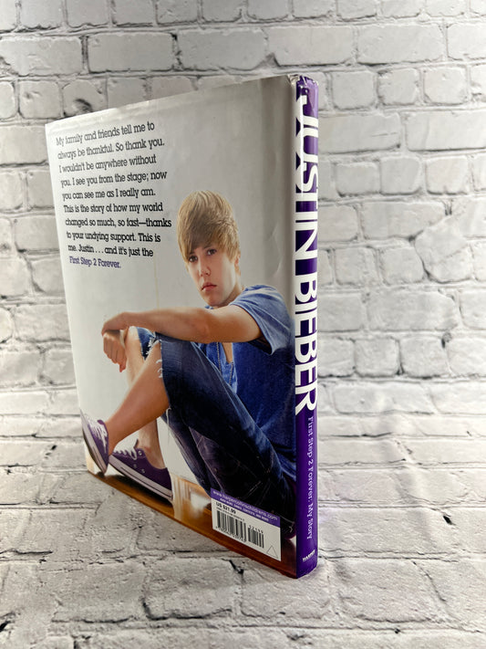 Justin Bieber: First Step 2 Forever, 2010 HarperCollins hardcover - back of dust jacket