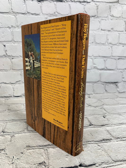 Happy Trails by Roy Rogers and Dale Evans with Carlton Stowers, 1979 Guideposts hardcover - dust jacket back and spine