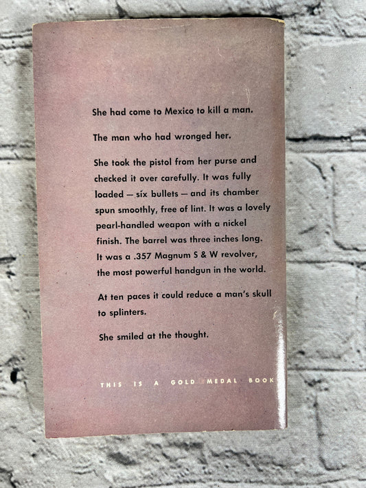 Branded Woman by Wade Miller, 1958 Gold Medal paperback - back cover