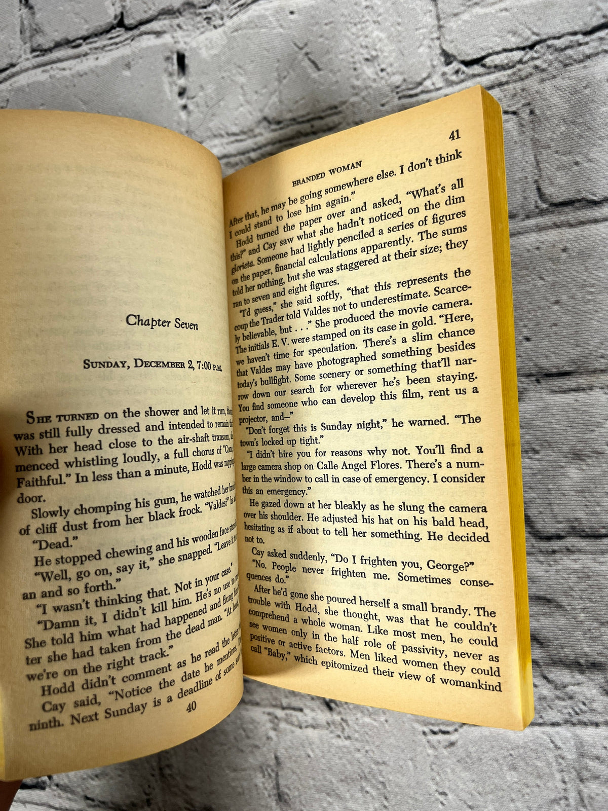 Branded Woman by Wade Miller, 1958 Gold Medal paperback - interior pages