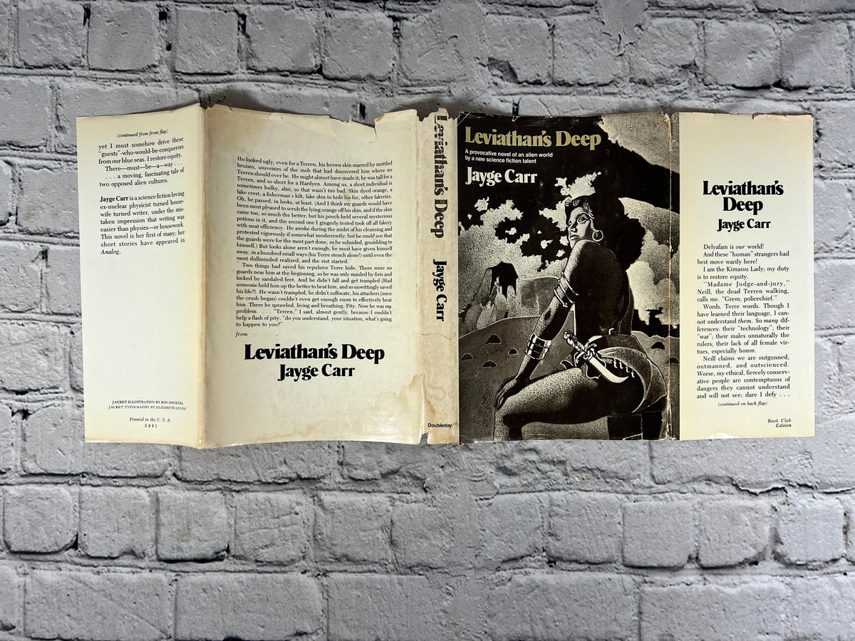 Leviathan's Deep by Jayge Carr, 1979 Doubleday book club edition hardcover - detail view