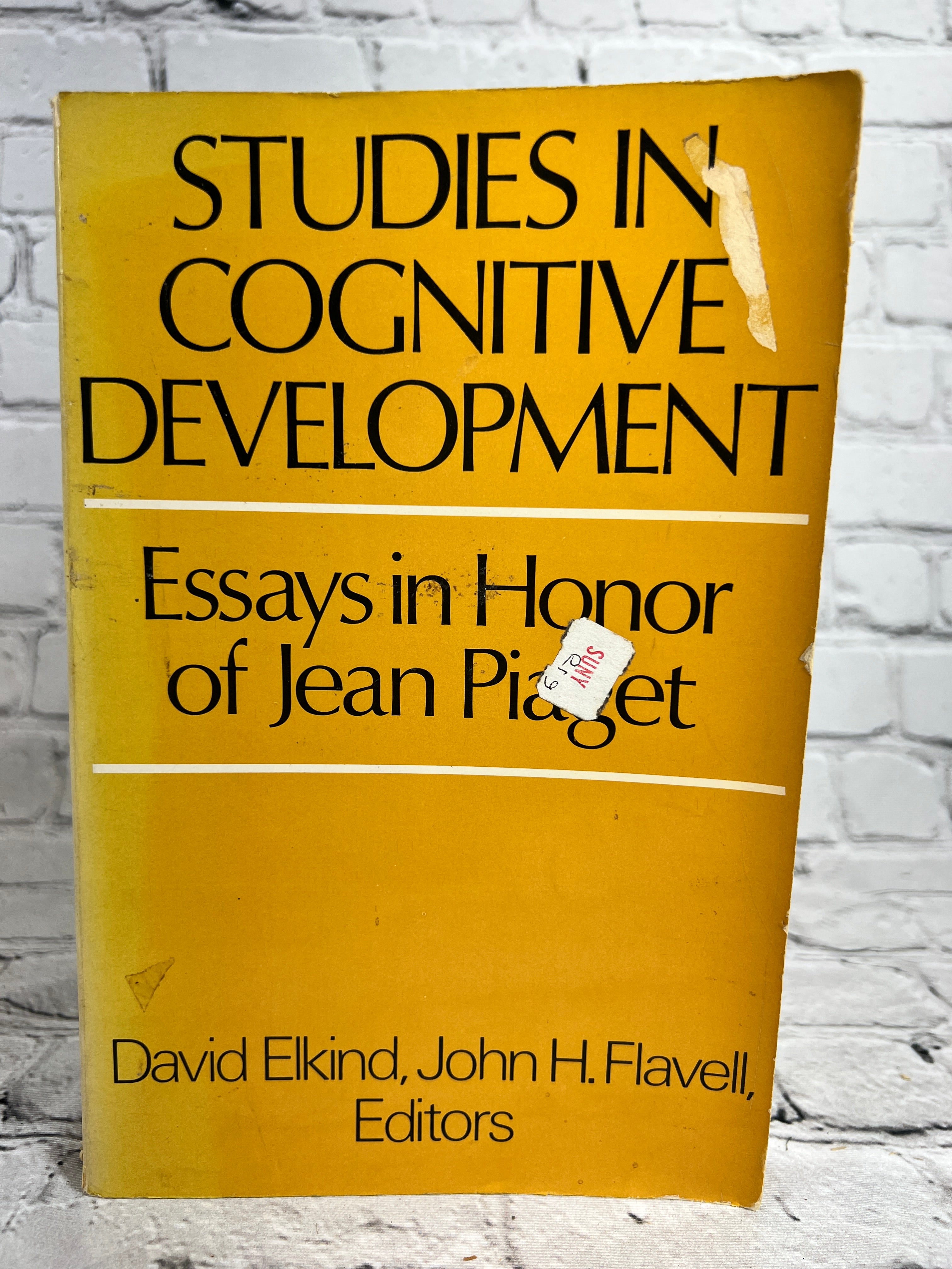 Studies in Cognitive Development Essays in Honor of Jean Piaget (197