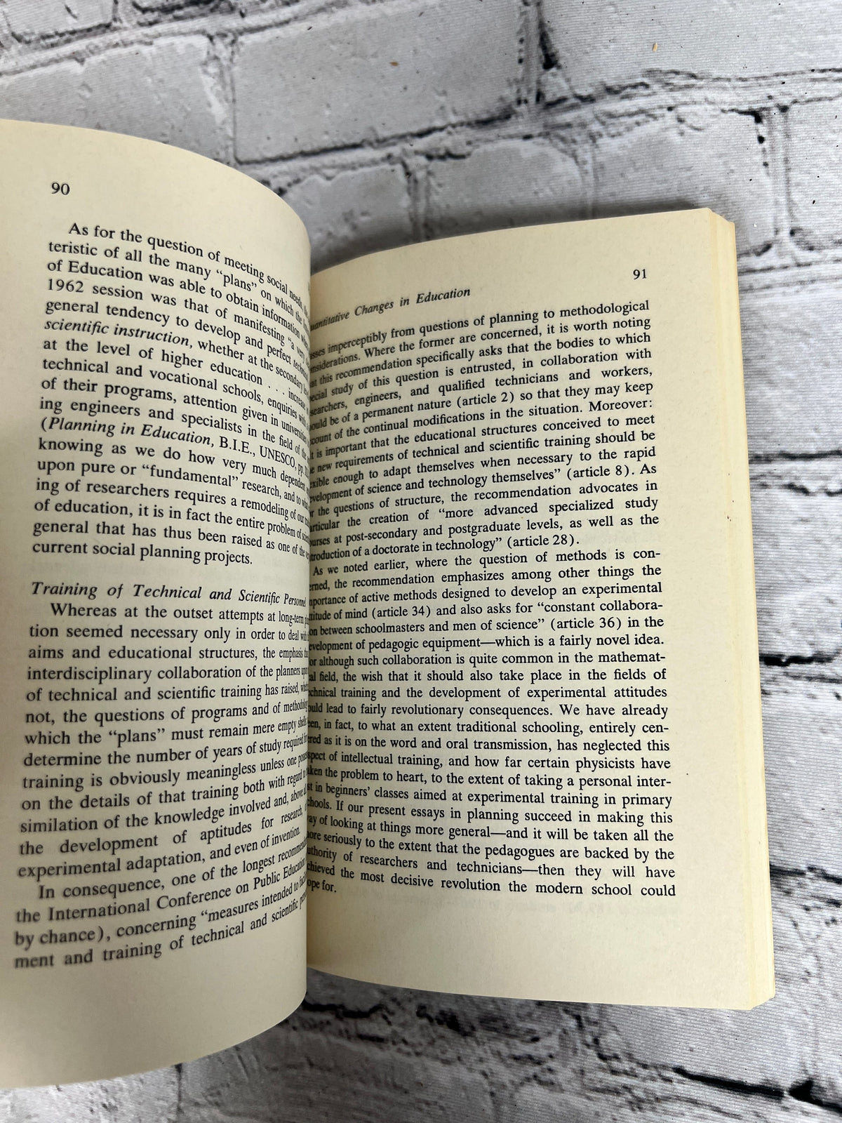 Science of Education and the Psychology of the Child by Jean Piaget, Viking Compass paperback - interior pages