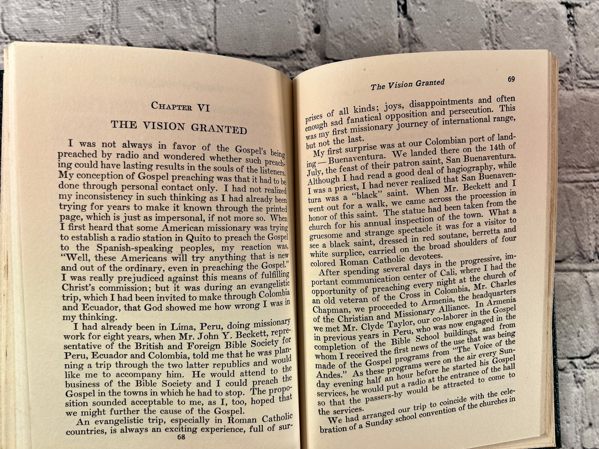 From Roman Priest to Radio Evangelist by Manuel Garrido Aldama, 1946 Zondervan hardcover - opening of Chapter VI