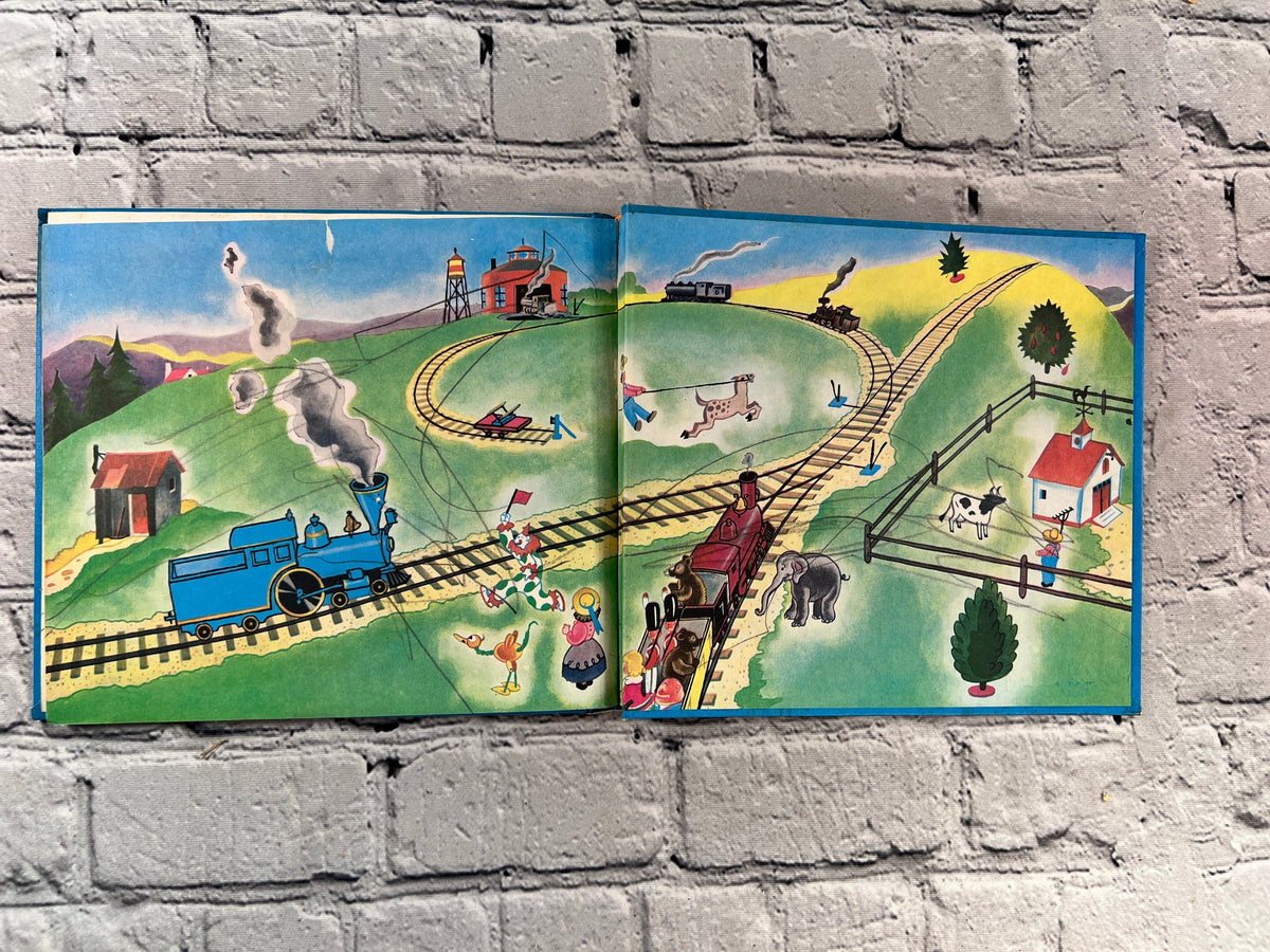The Little Engine That Could by Watty Piper, Platt & Munk book club hardcover - illustrated rear endpapers