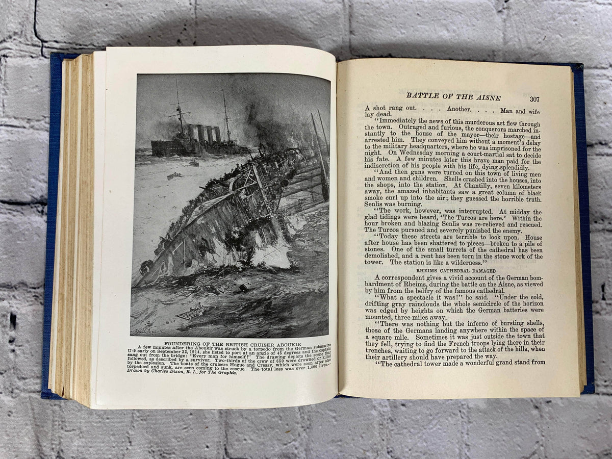 America's War for Humanity by Thomas H. Russell, 1919 Victory Edition hardcover - interior pages with plate