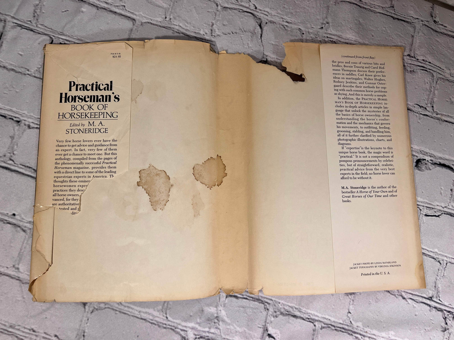 Flipped Pages Practical Horseman's Book of Horse Keeping edited by M.A. Stoneridge