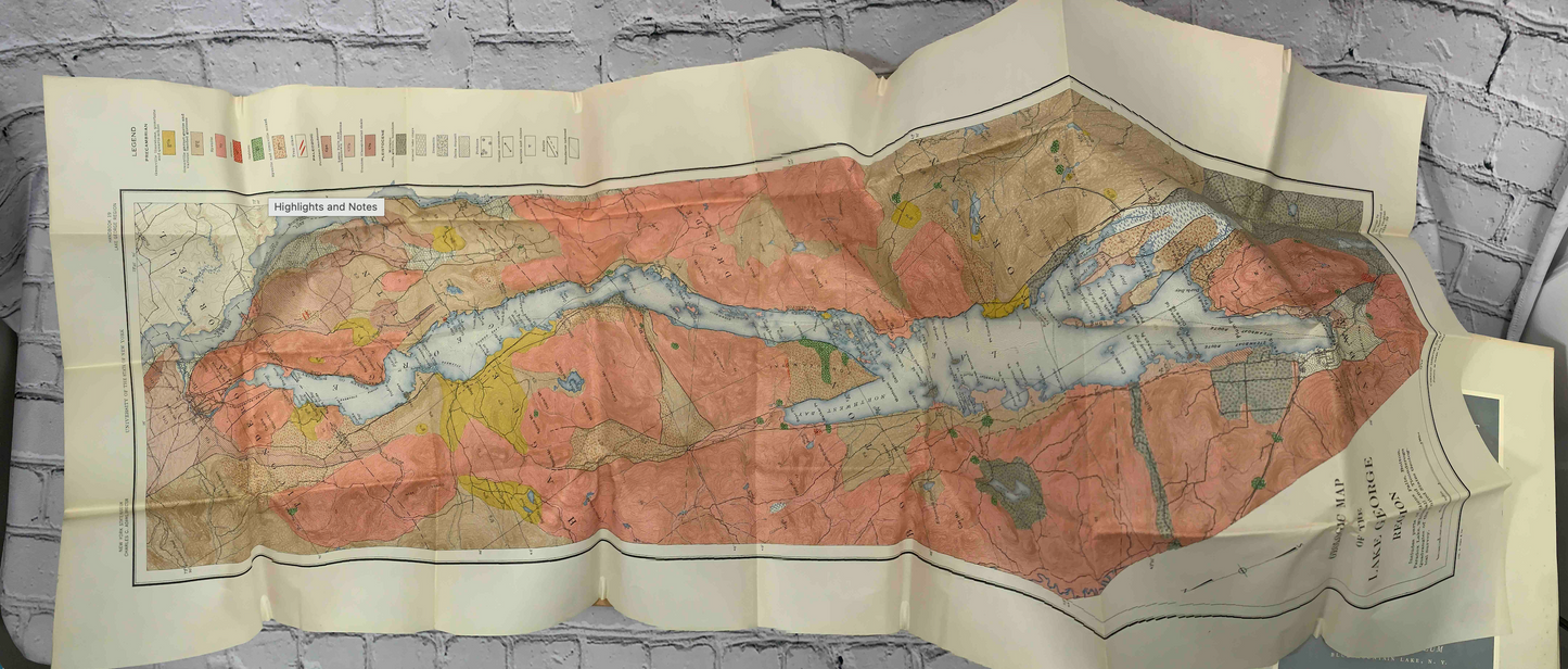 Guide to the Geology of the Lake George Region w/ Map