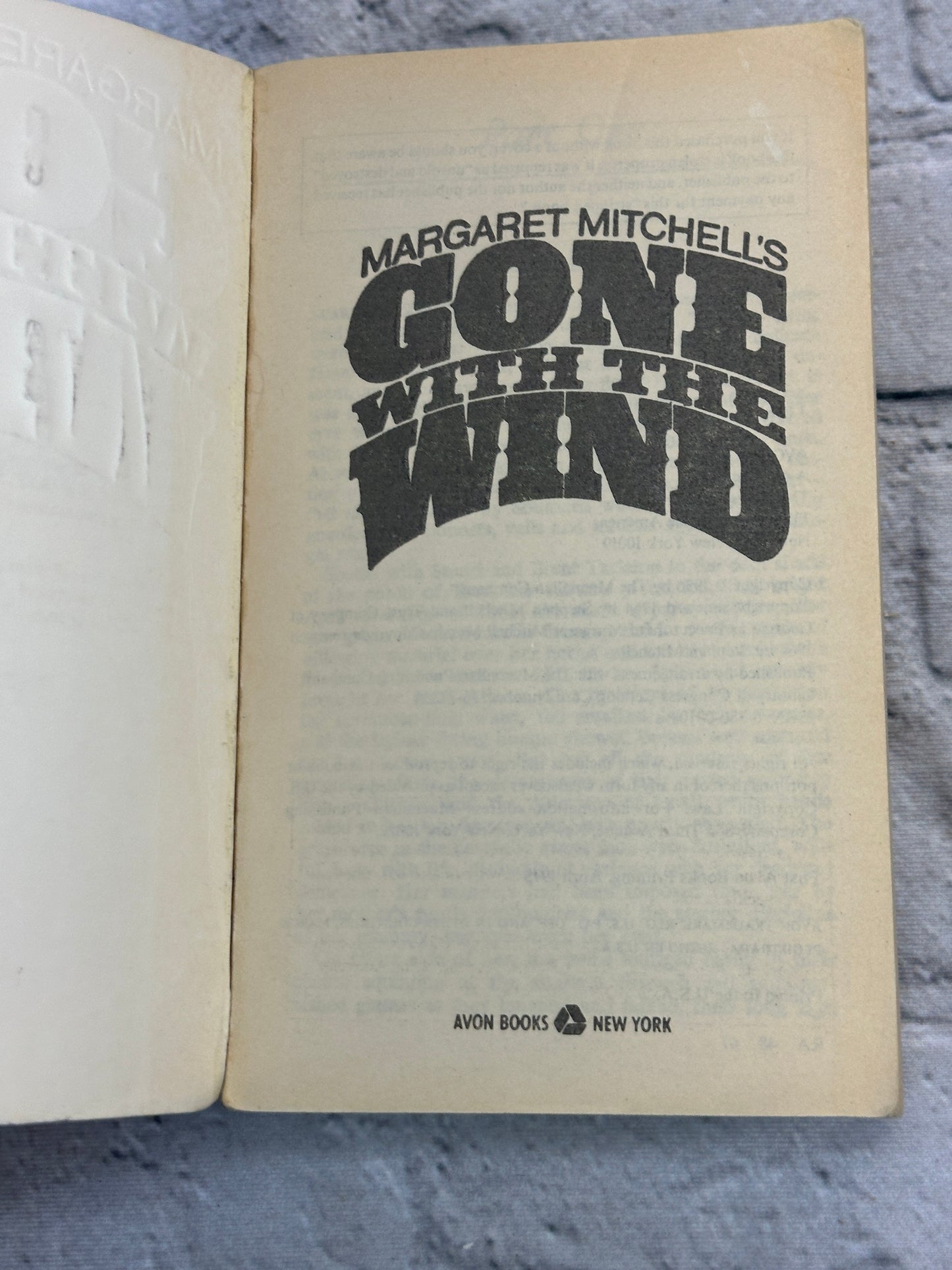 Gone with the Wind by Margaret Mitchell [1973 ·  First Avon Printing]