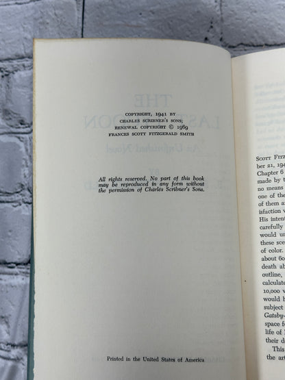 F. Scott Fitzgerald The Last Tycoon [Book Club Edition · 1969]