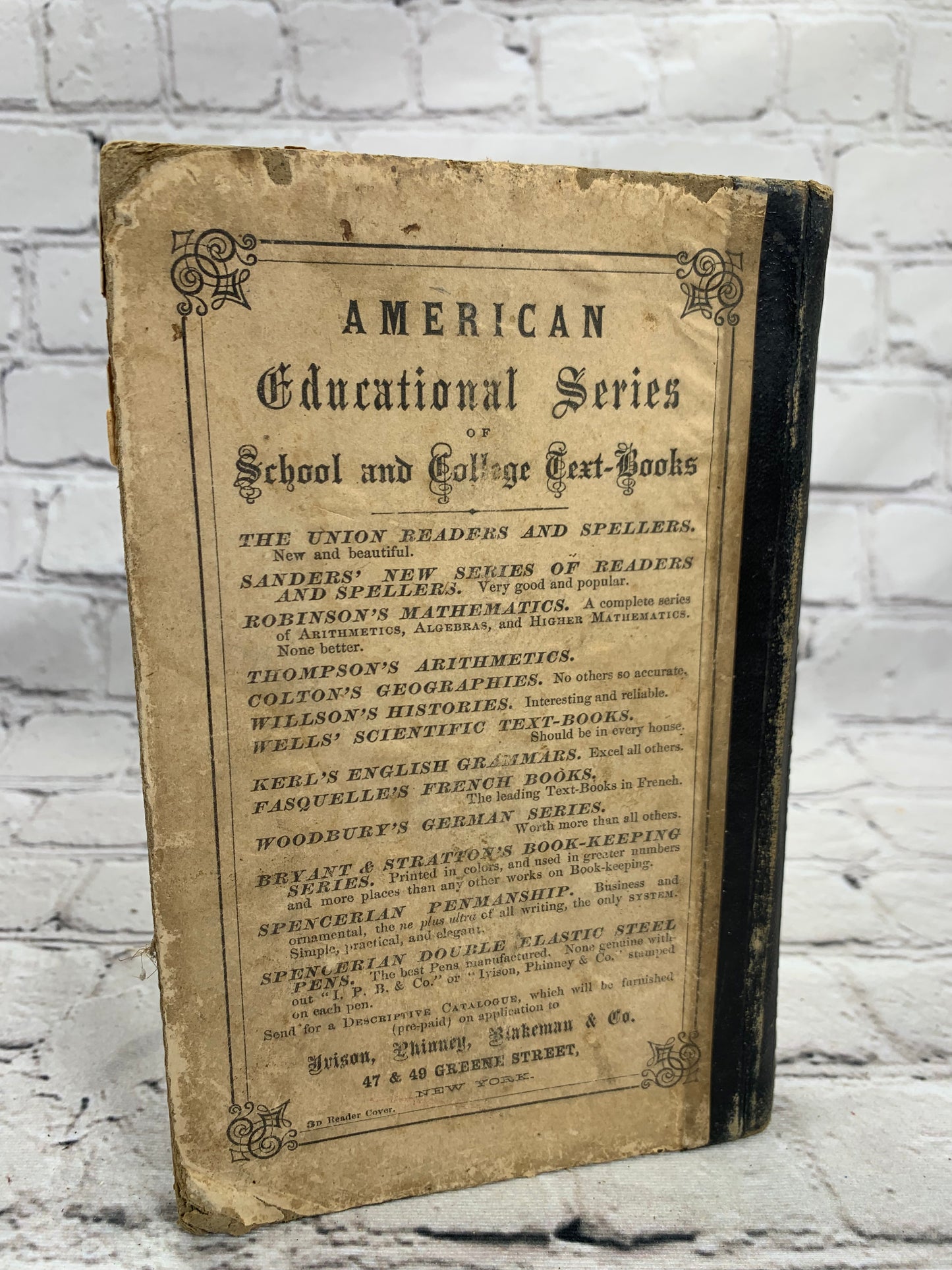 Sanders New Third Reader by Charles Sanders Series Of School Readers [1860]