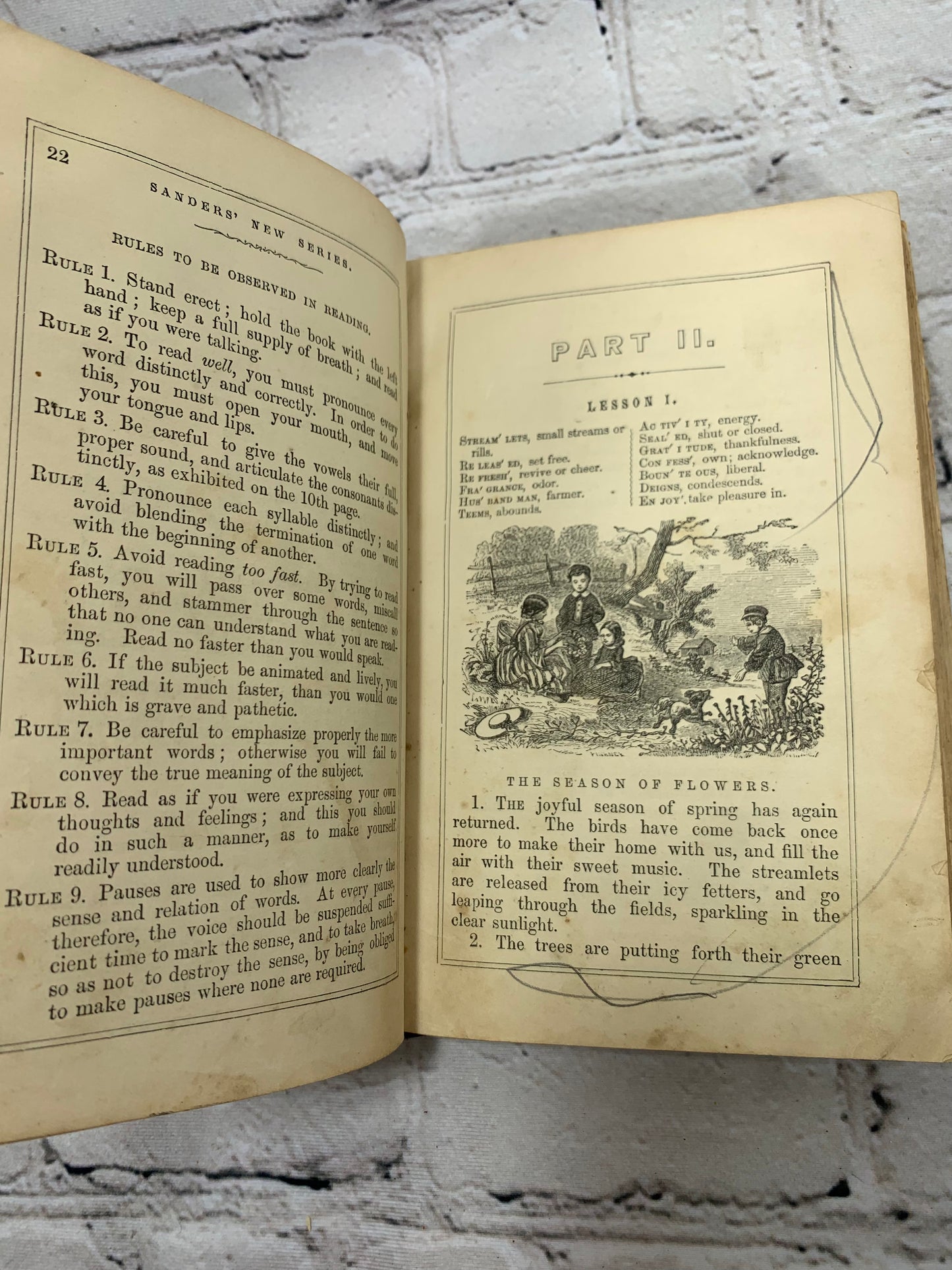 Sanders New Third Reader by Charles Sanders Series Of School Readers [1860]