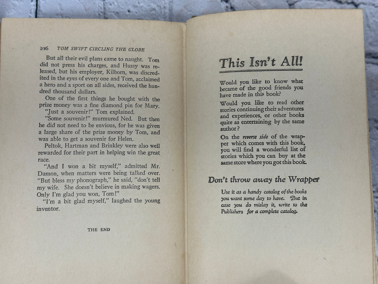 Tom Swift Circling the Globe by Victor Appleton [1927]