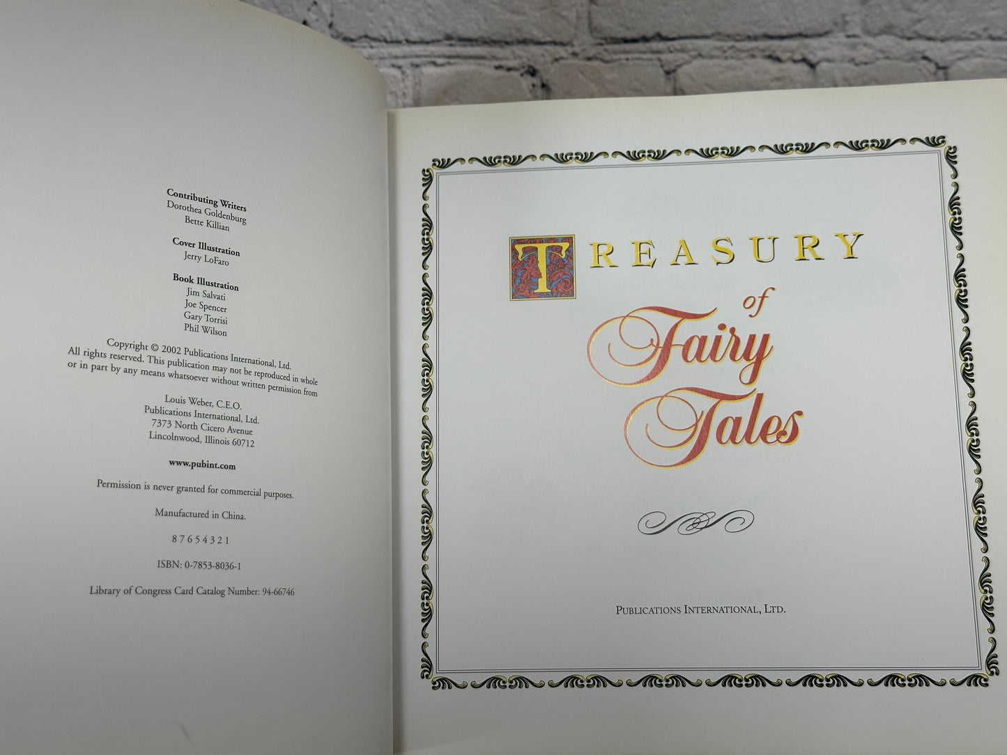 Treasury of Fairy Tales by Editors of Publications International Ltd. [2002]