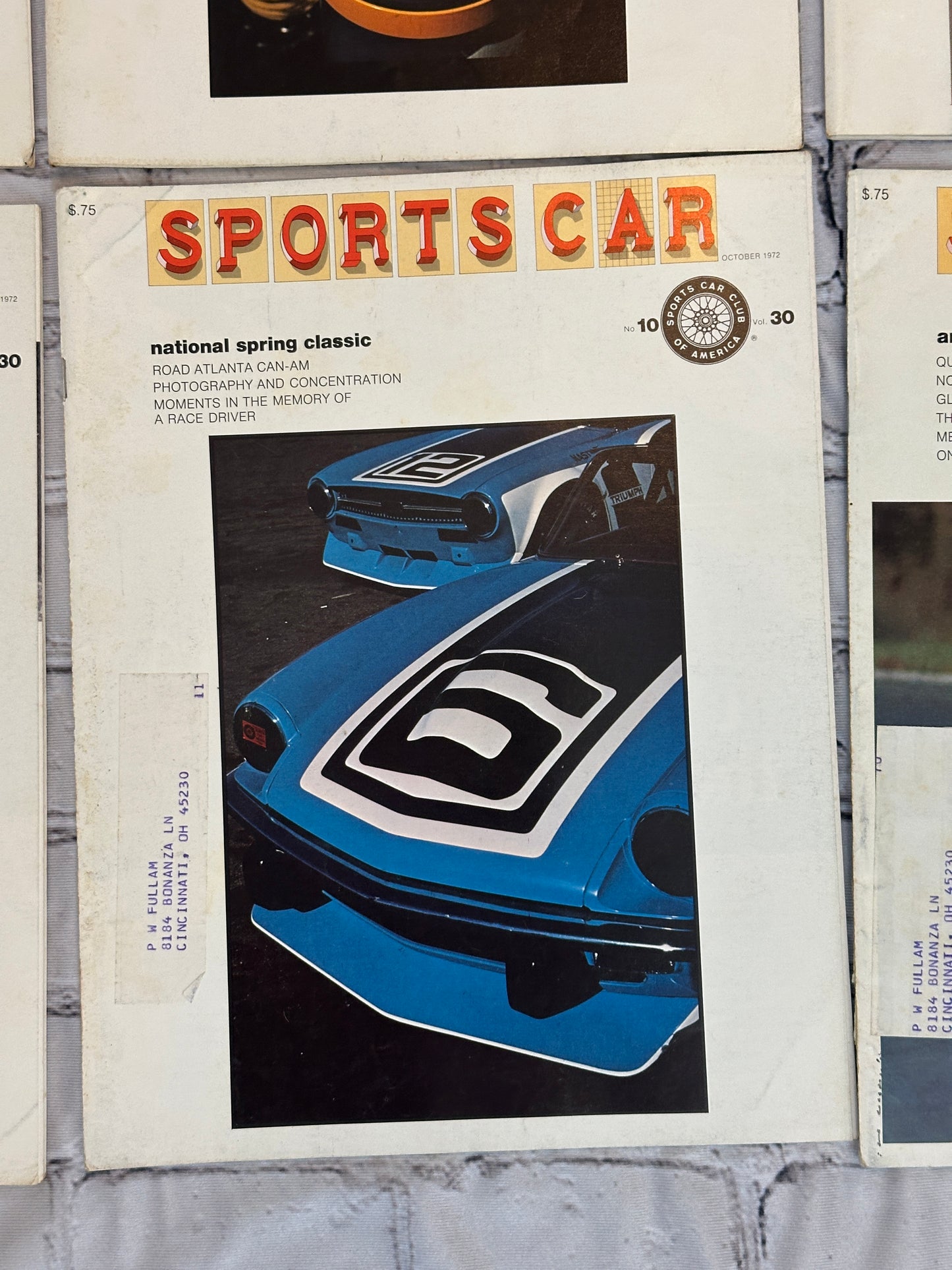 Sports Car Magazine 1972 Complete [12 issues · Sports Car Club of America]