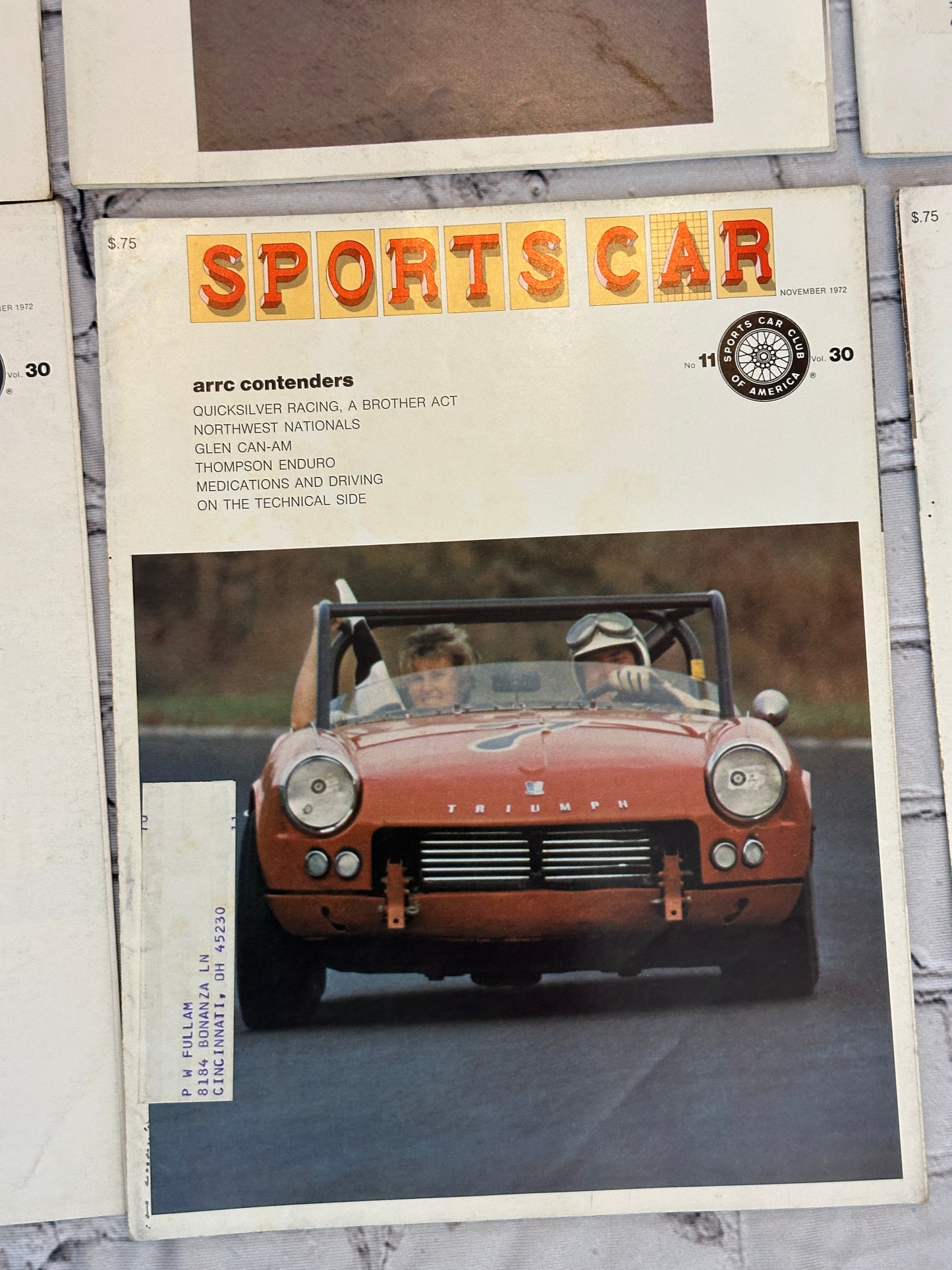 Sports Car Magazine 1972 Complete [12 issues · Sports Car Club of America]