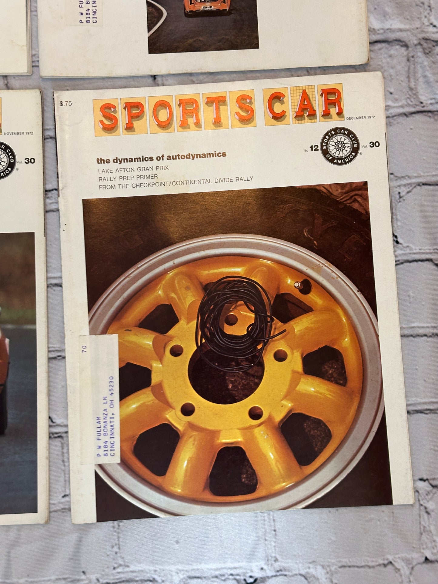 Sports Car Magazine 1972 Complete [12 issues · Sports Car Club of America]