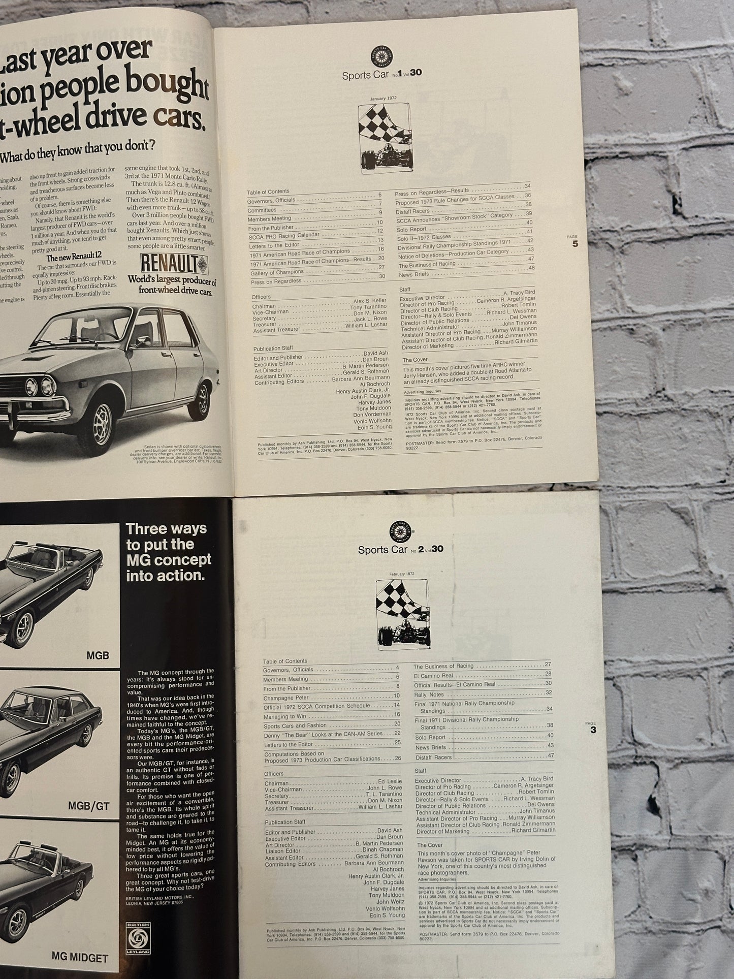 Sports Car Magazine 1972 Complete [12 issues · Sports Car Club of America]