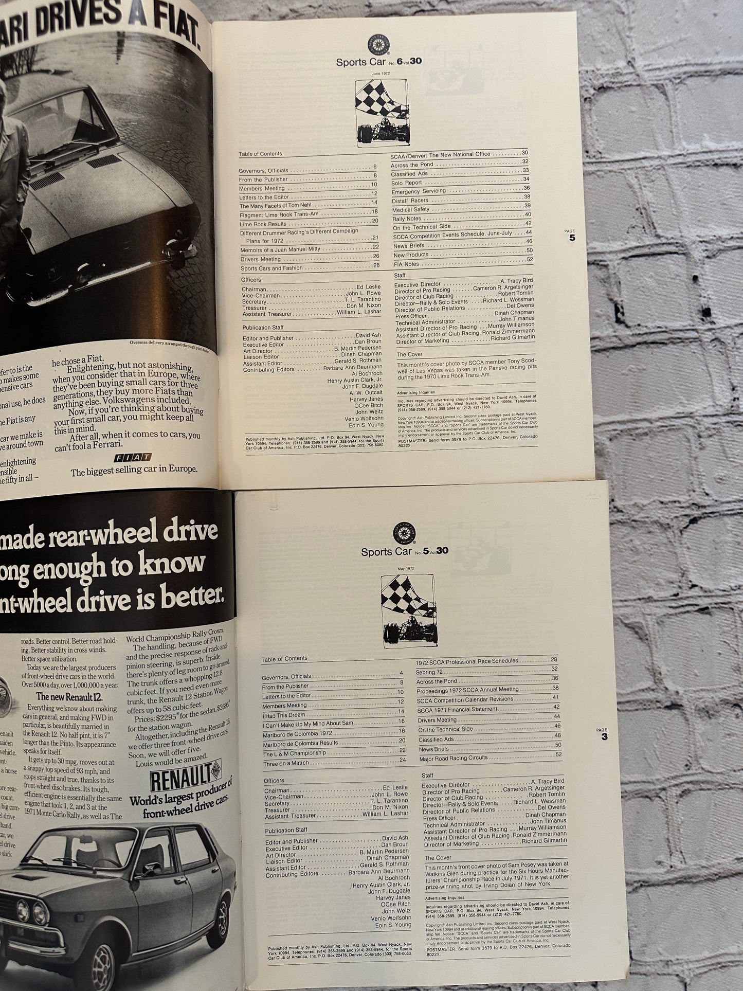 Sports Car Magazine 1972 Complete [12 issues · Sports Car Club of America]