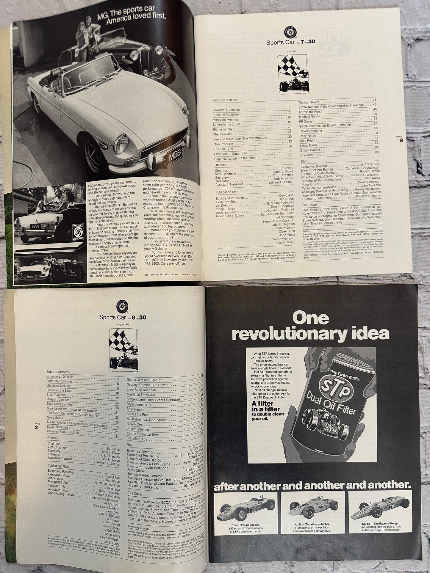 Sports Car Magazine 1972 Complete [12 issues · Sports Car Club of America]