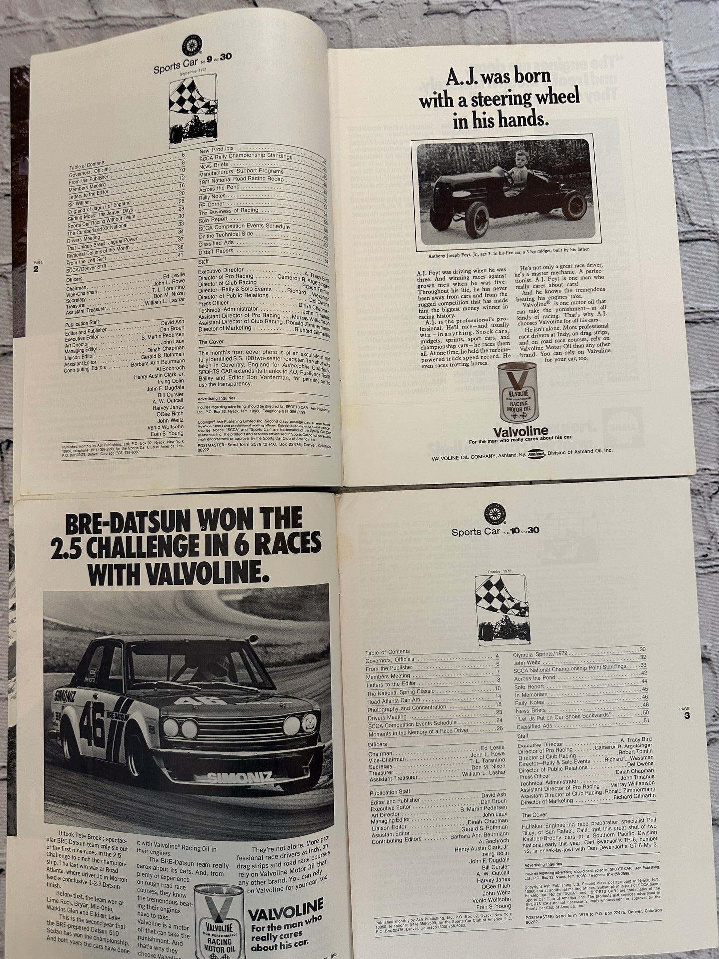 Sports Car Magazine 1972 Complete [12 issues · Sports Car Club of America]