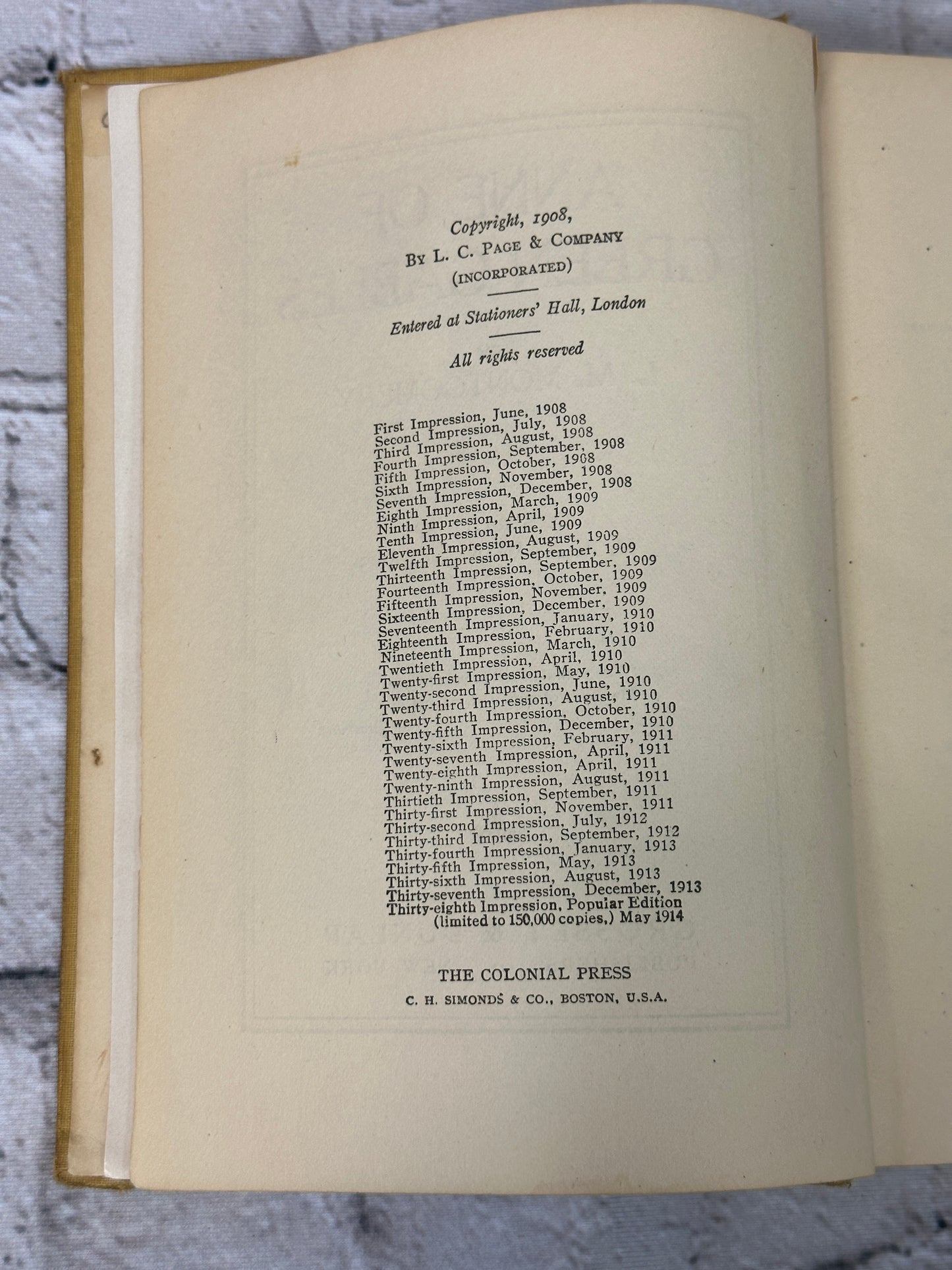 Anne of Green Gables By L.M. Montgomery, Illustrated [1914 · 38th Impression]