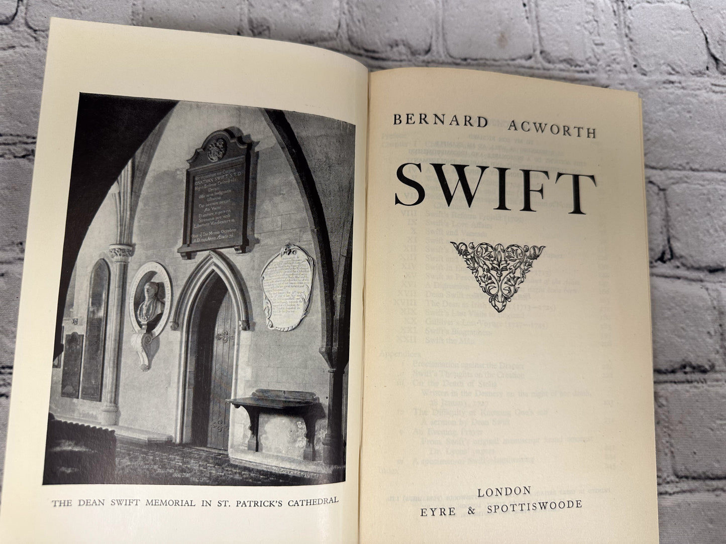 Swift: A Study by Bernard Acworth [1947 · 1st Edition]