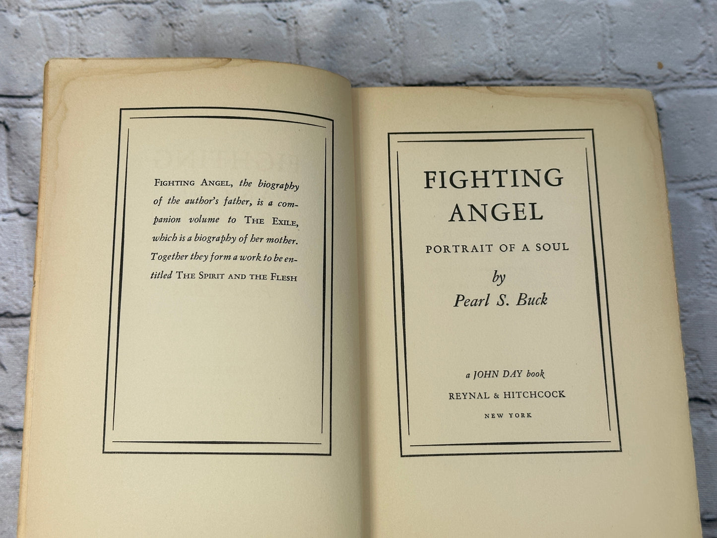 Fighting Angel: Portrait Of A Soul by Pearl S. Buck [1936]