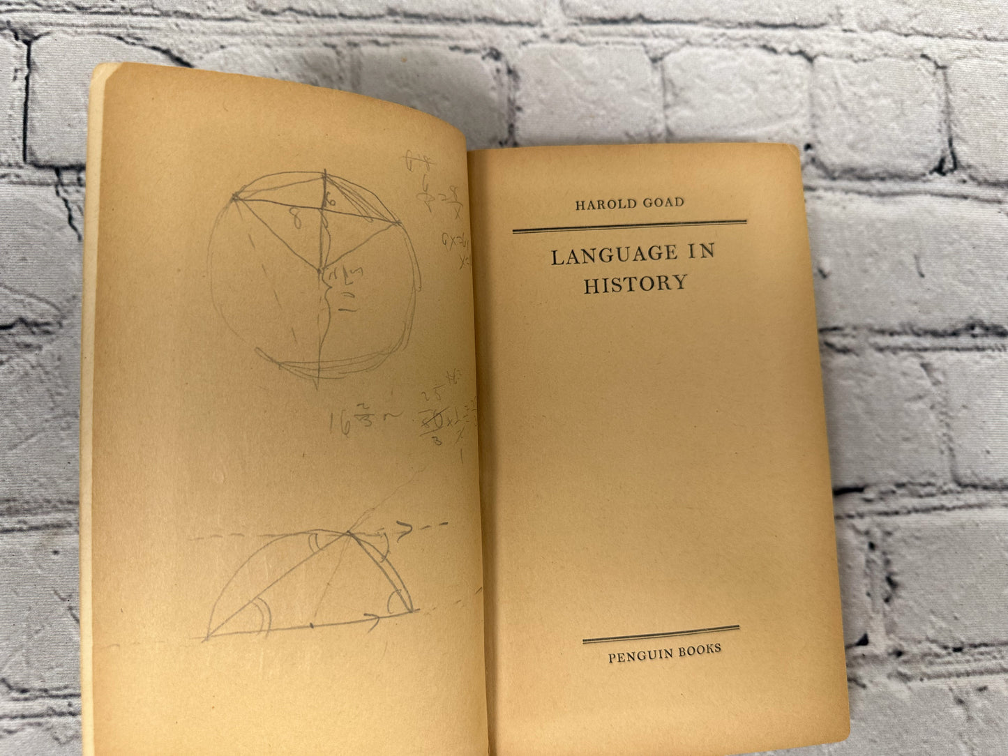 Language in History by Harold Goad [1958]