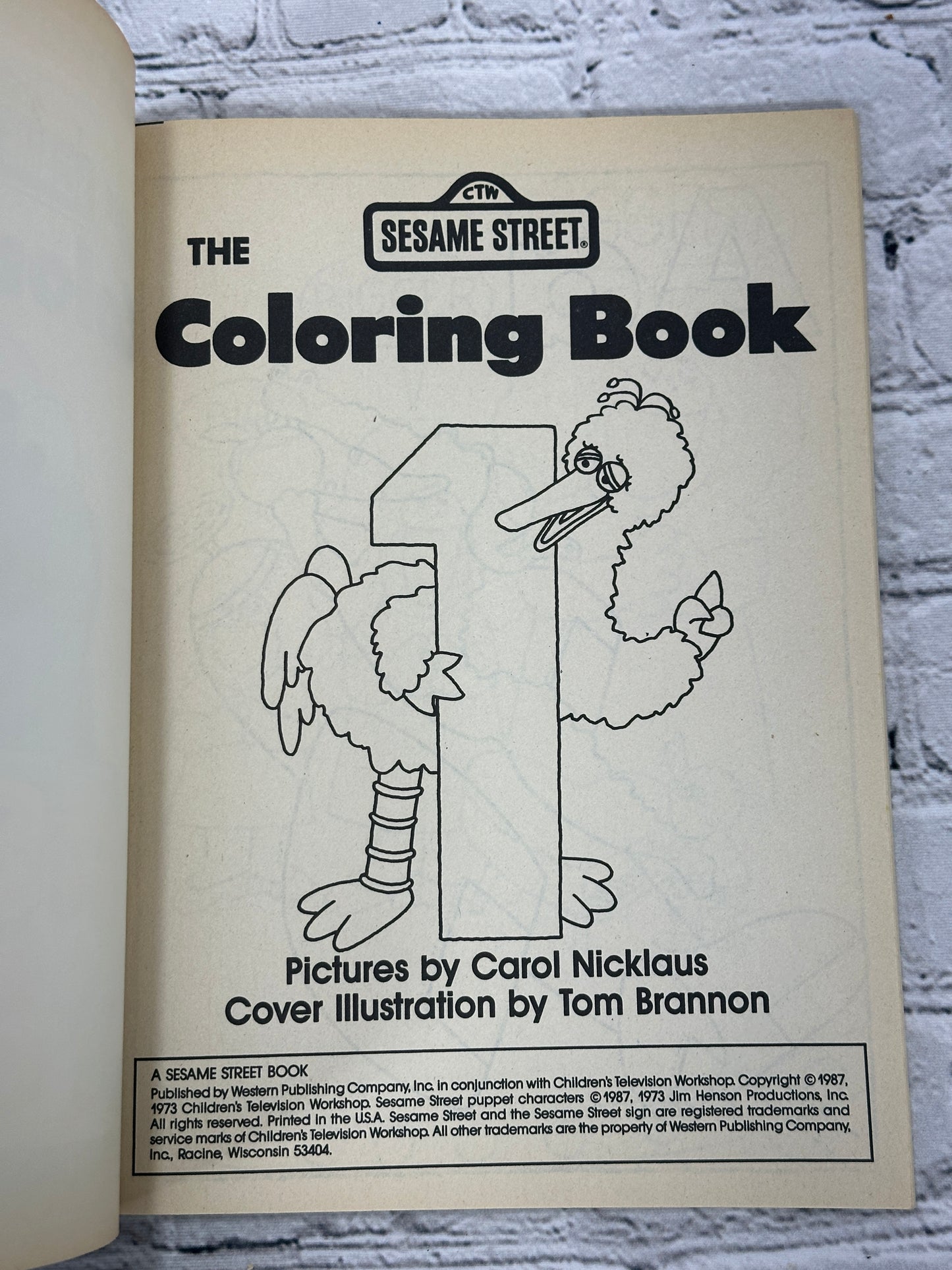 Golden A Big Coloring Book The Sesame Street Coloring Book by Carol Nicklaus [1987]