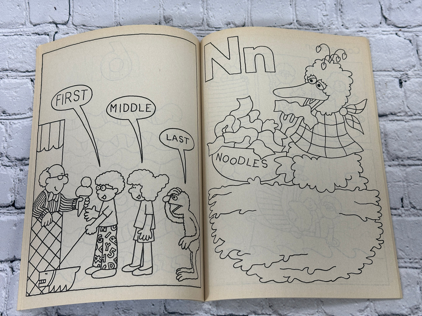 Golden A Big Coloring Book The Sesame Street Coloring Book by Carol Nicklaus [1987]