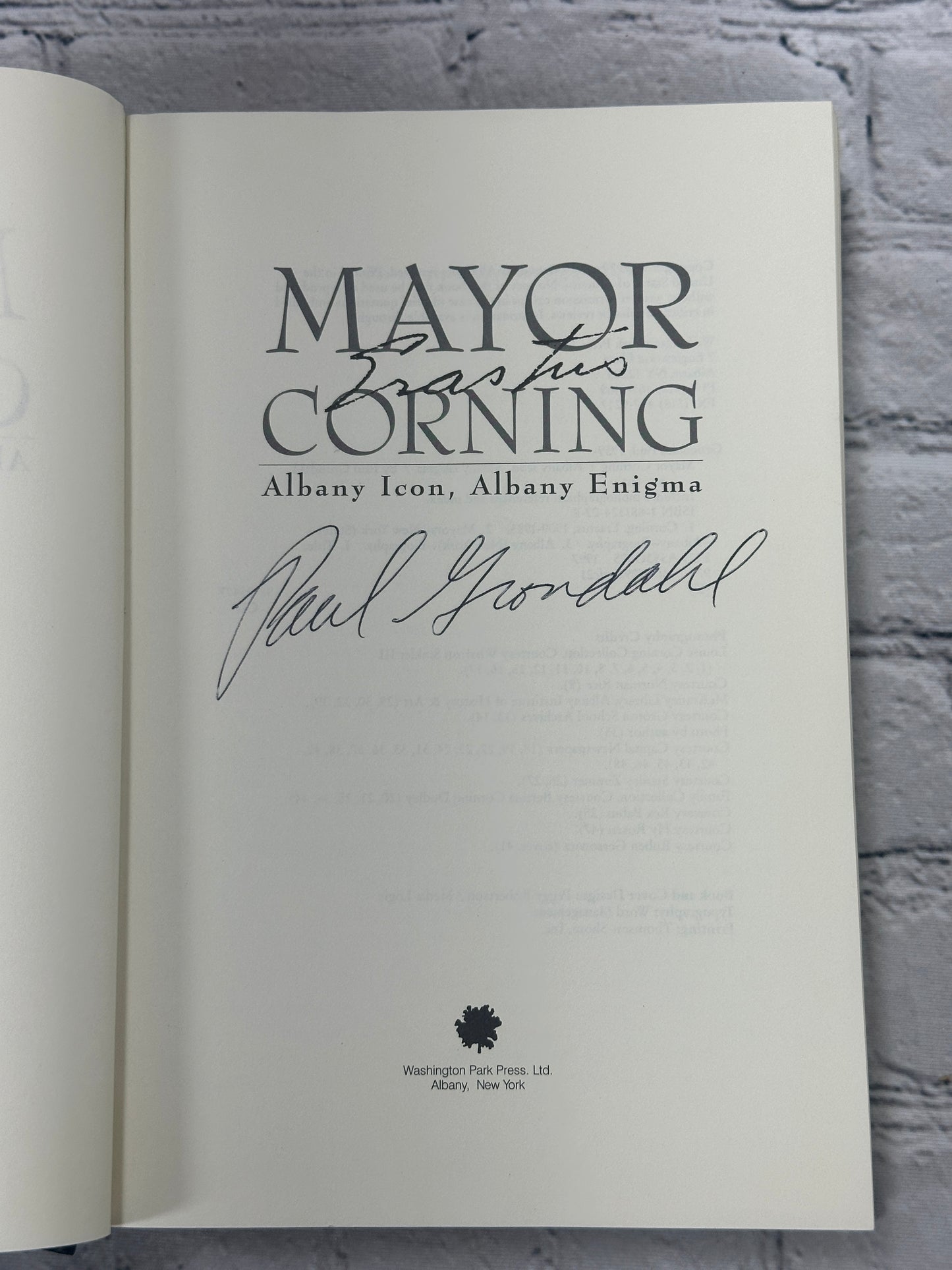 Mayor Erastus Corning by Paul Grondahl [SIGNED· 2007]