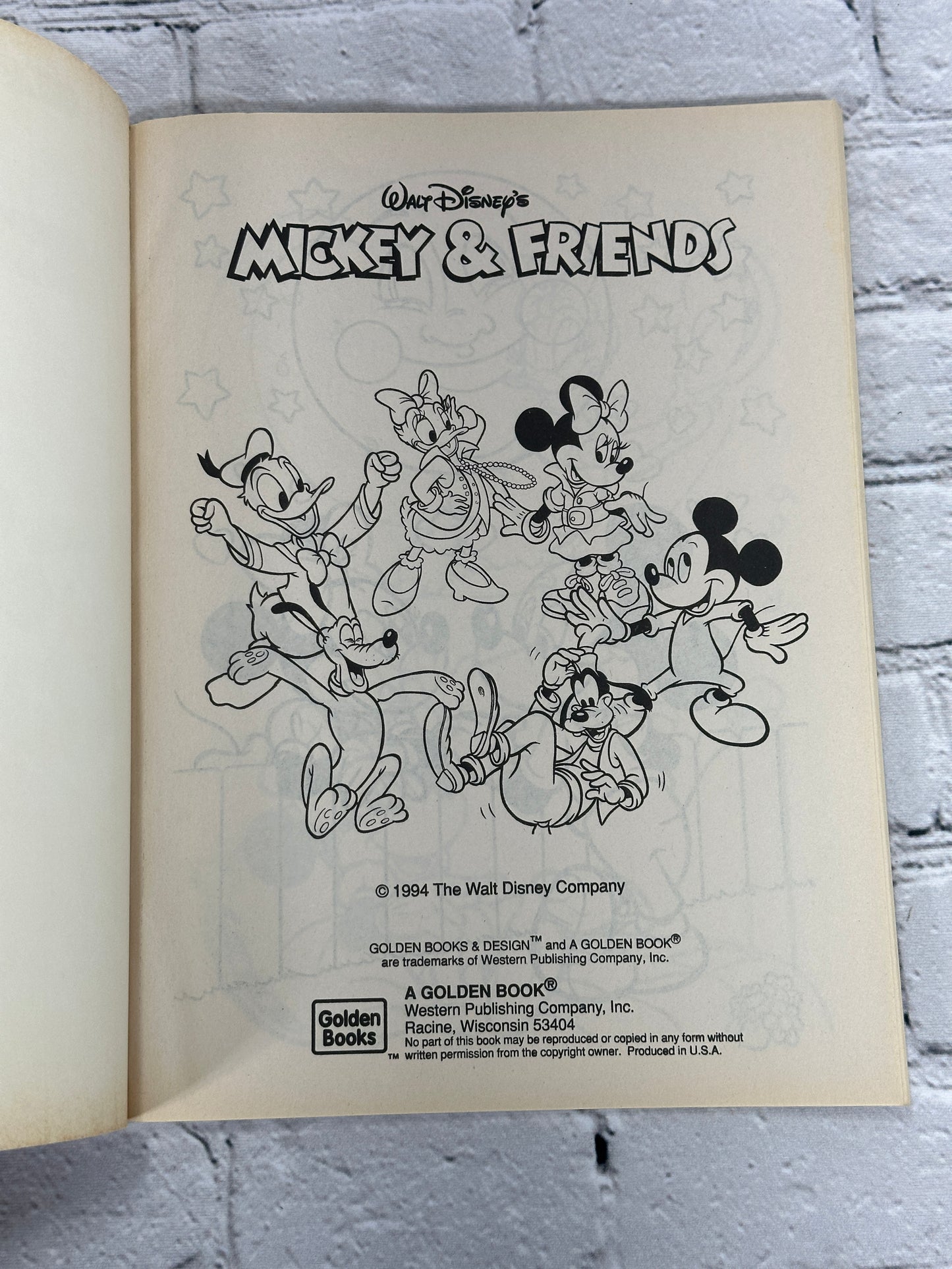 Golden Books A Giant Coloring Book Mickey & Friends [1994]