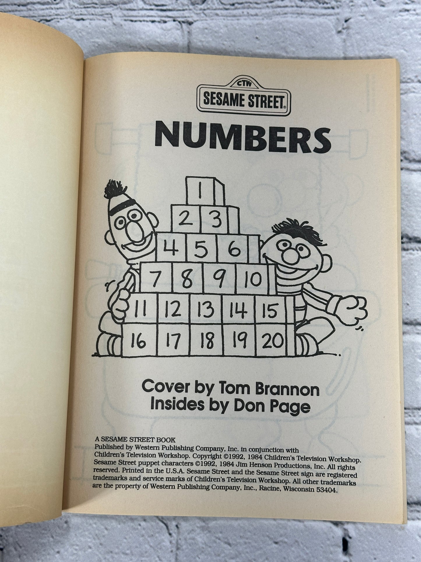 Golden A Big Coloring Book Sesame Street Numbers [1992]