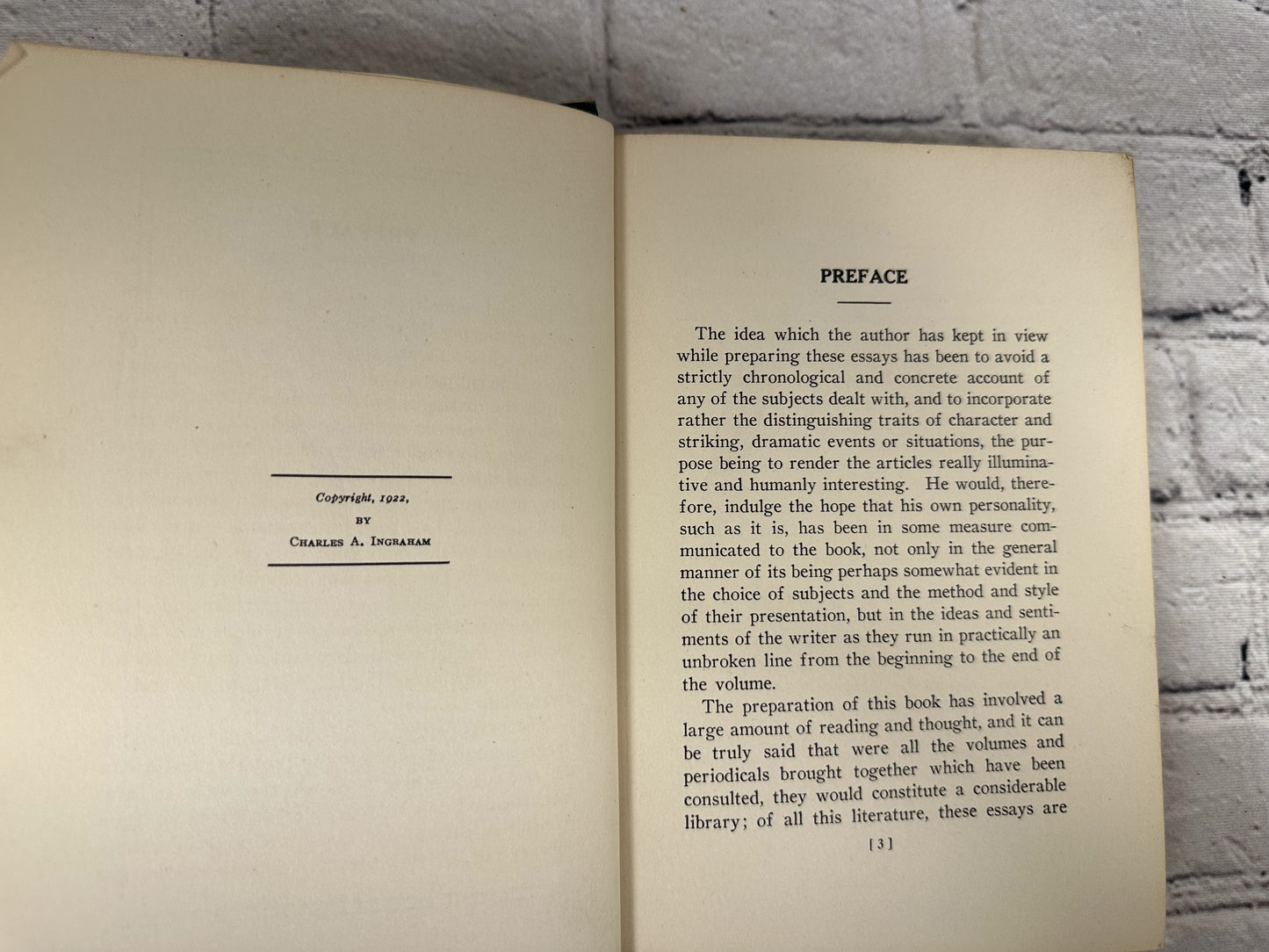 Washington Irving and Other Essays by Charles Anson Ingraham [1922 · 1st Ed.]