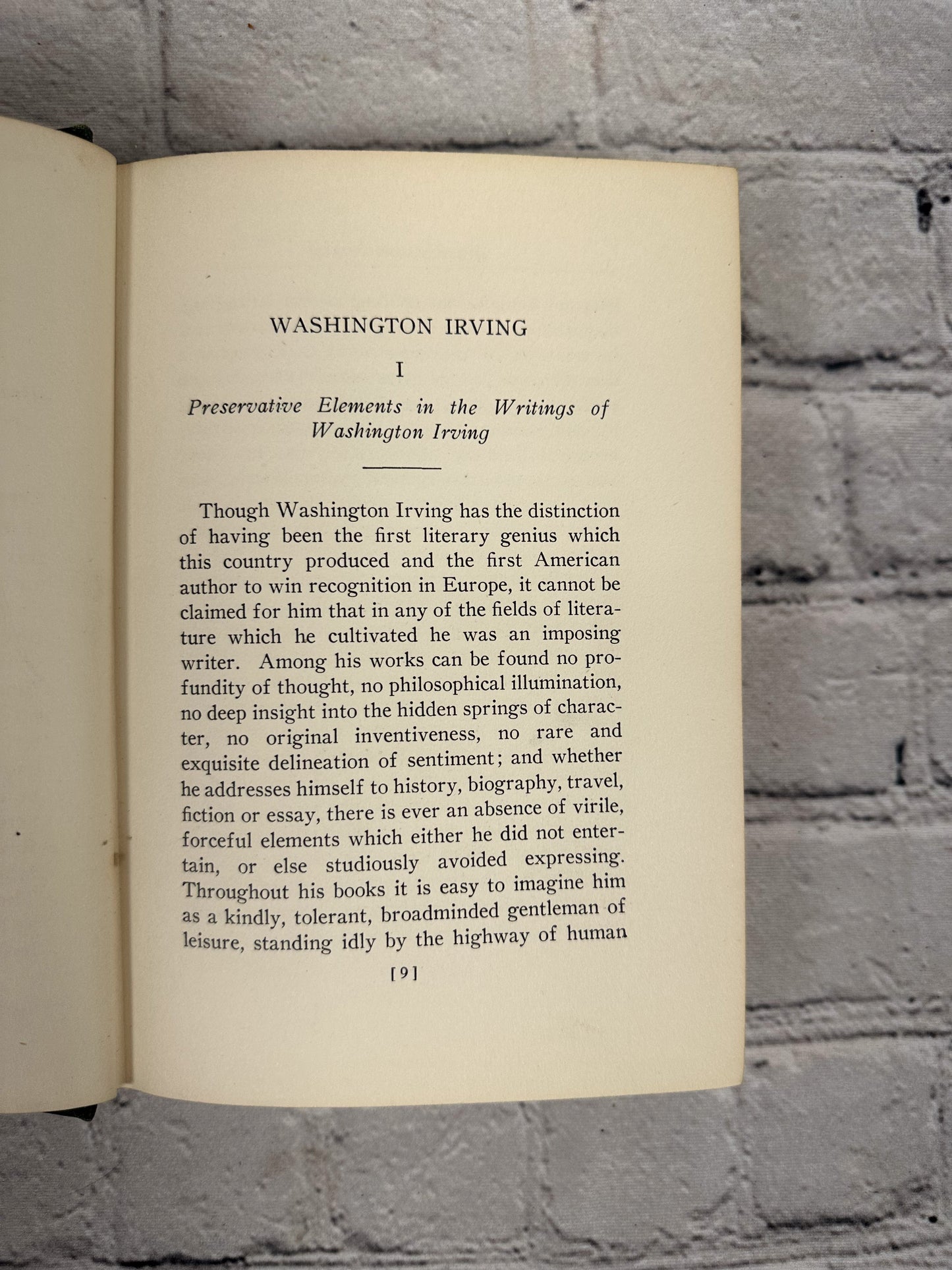 Washington Irving and Other Essays by Charles Anson Ingraham [1922 · 1st Ed.]