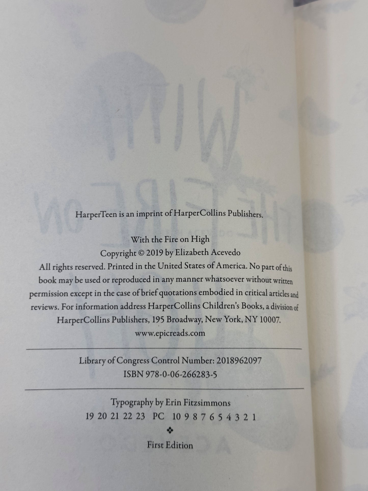 With the Fire on High by Elizabeth Acevedo [2019 · First Edition]