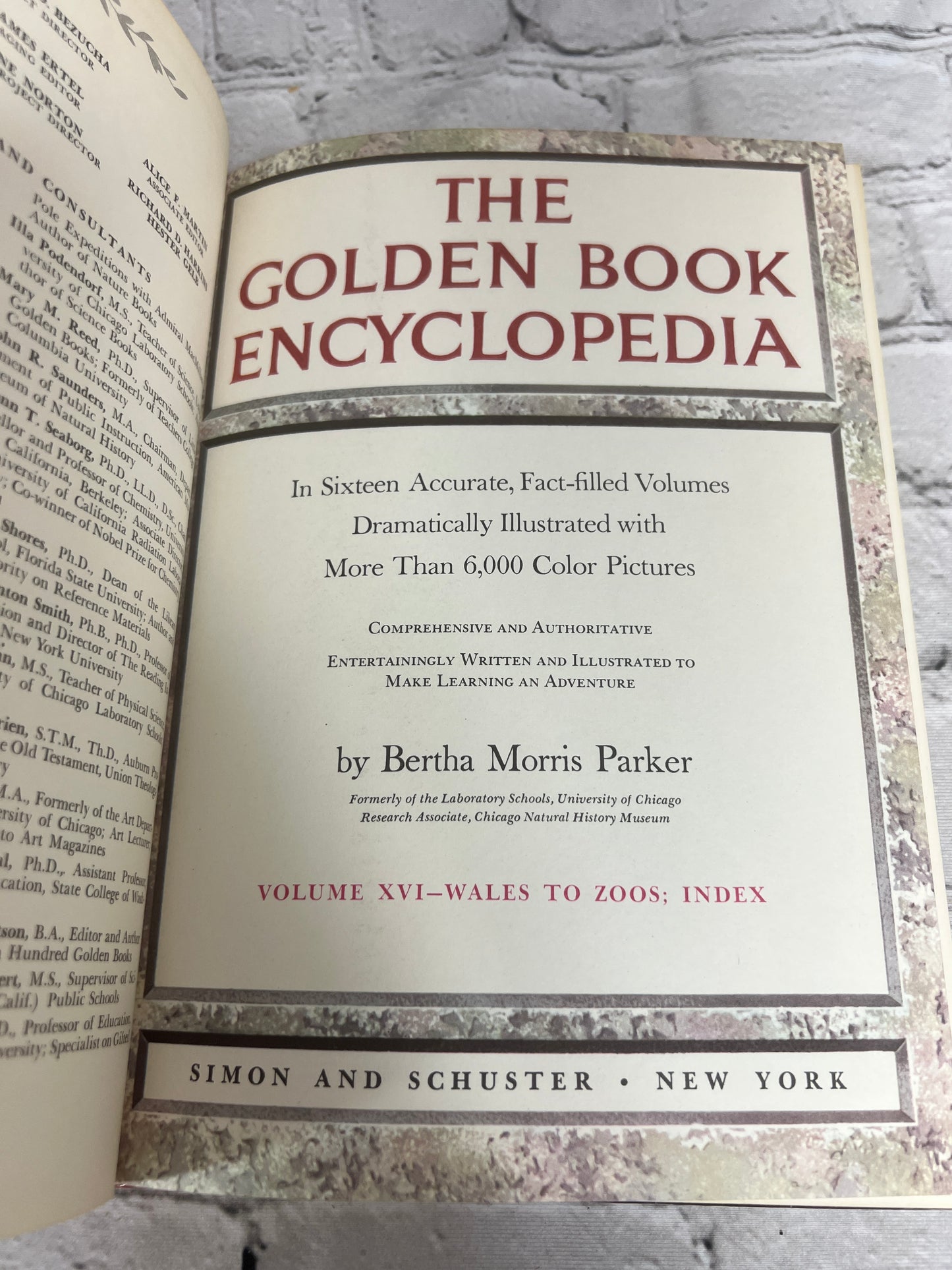 The Golden Book Encyclopedia Book 16 by Bertha Parker [Simon & Schuster · 1959]