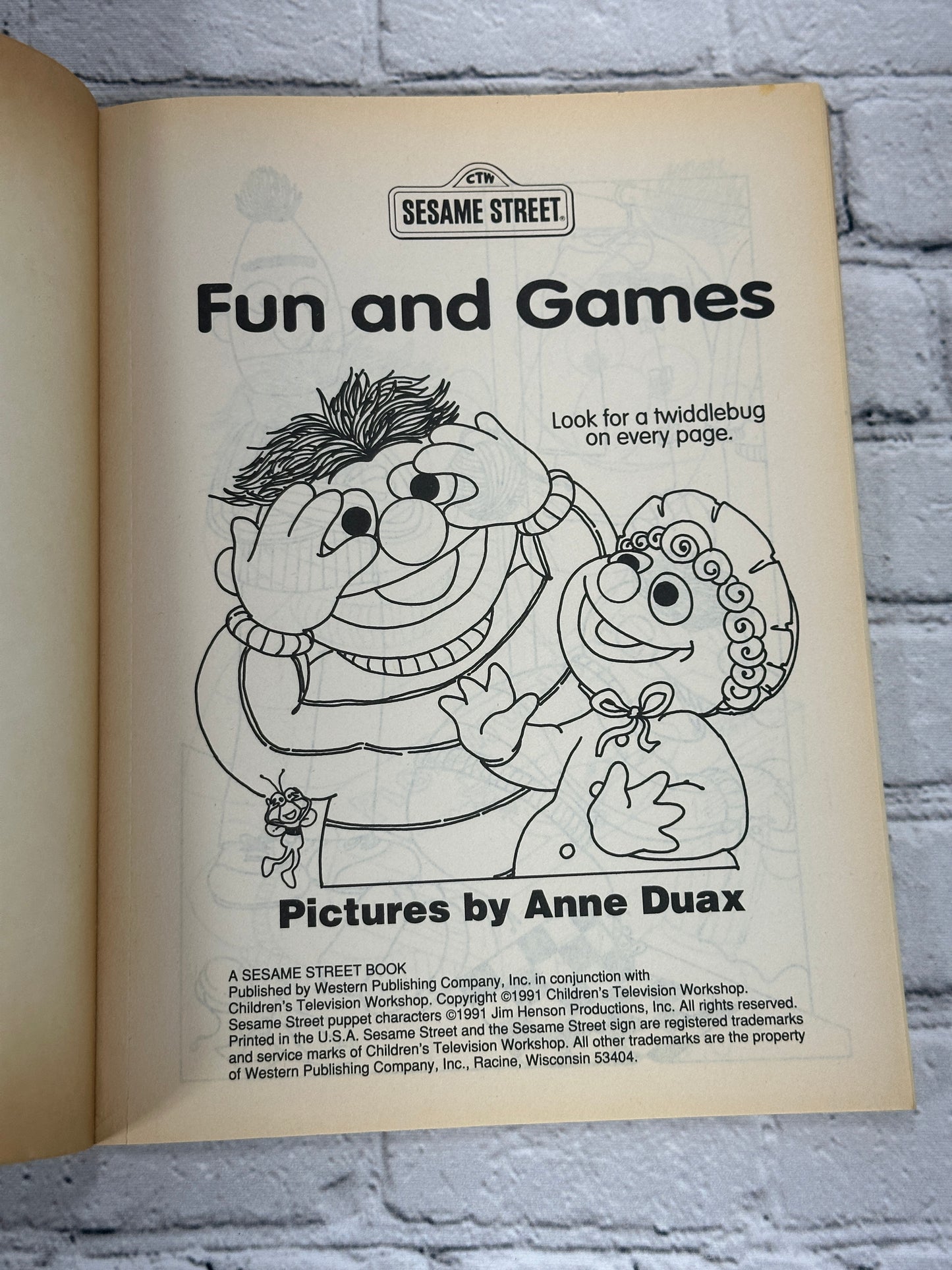 Golden A Giant Coloring Book Sesame Street Fun and Games  by Anne Duax [1991]