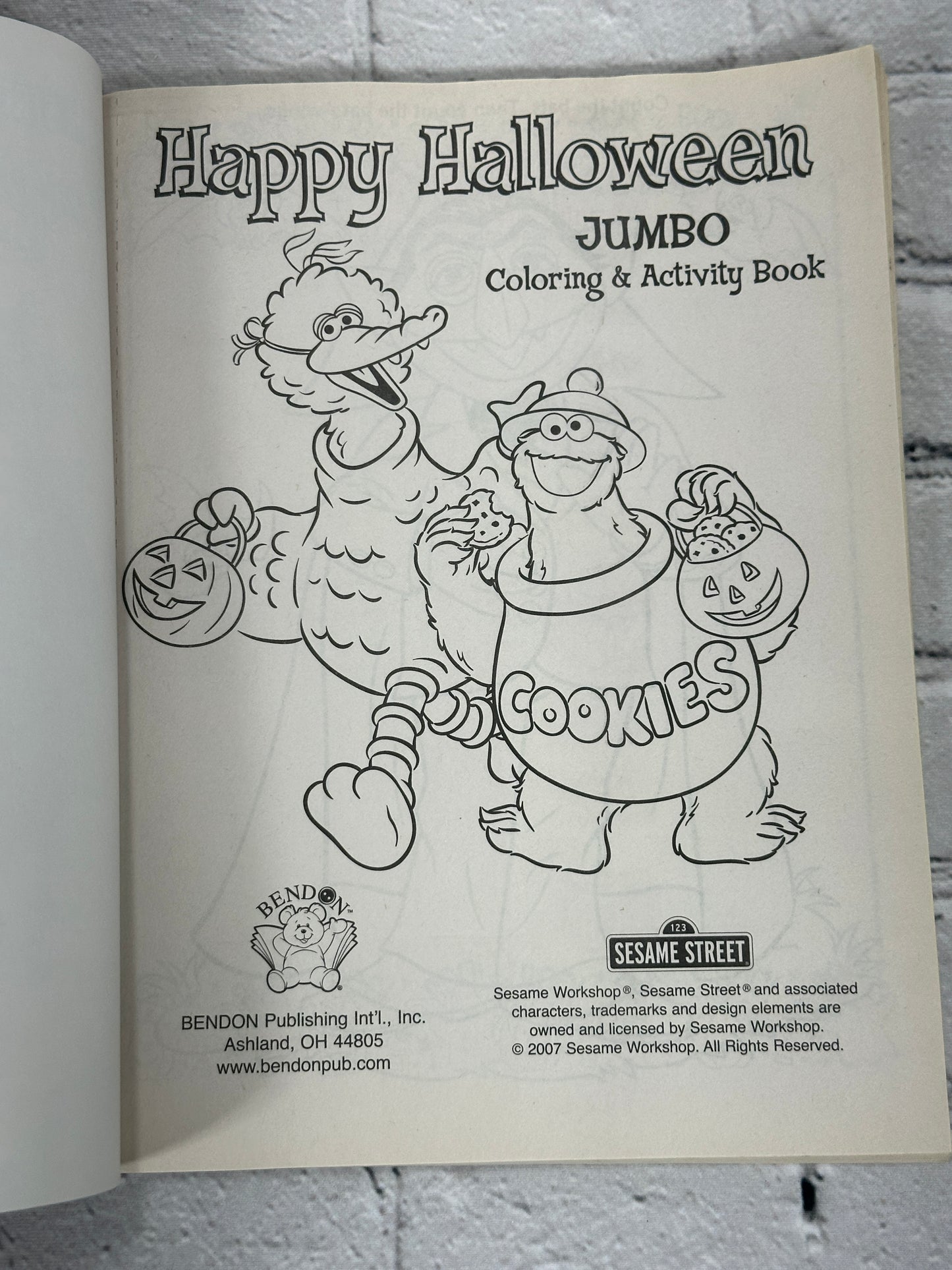 Sesame Street Happy Halloween Jumbo Coloring & Activity Book [2007 · Bendon]