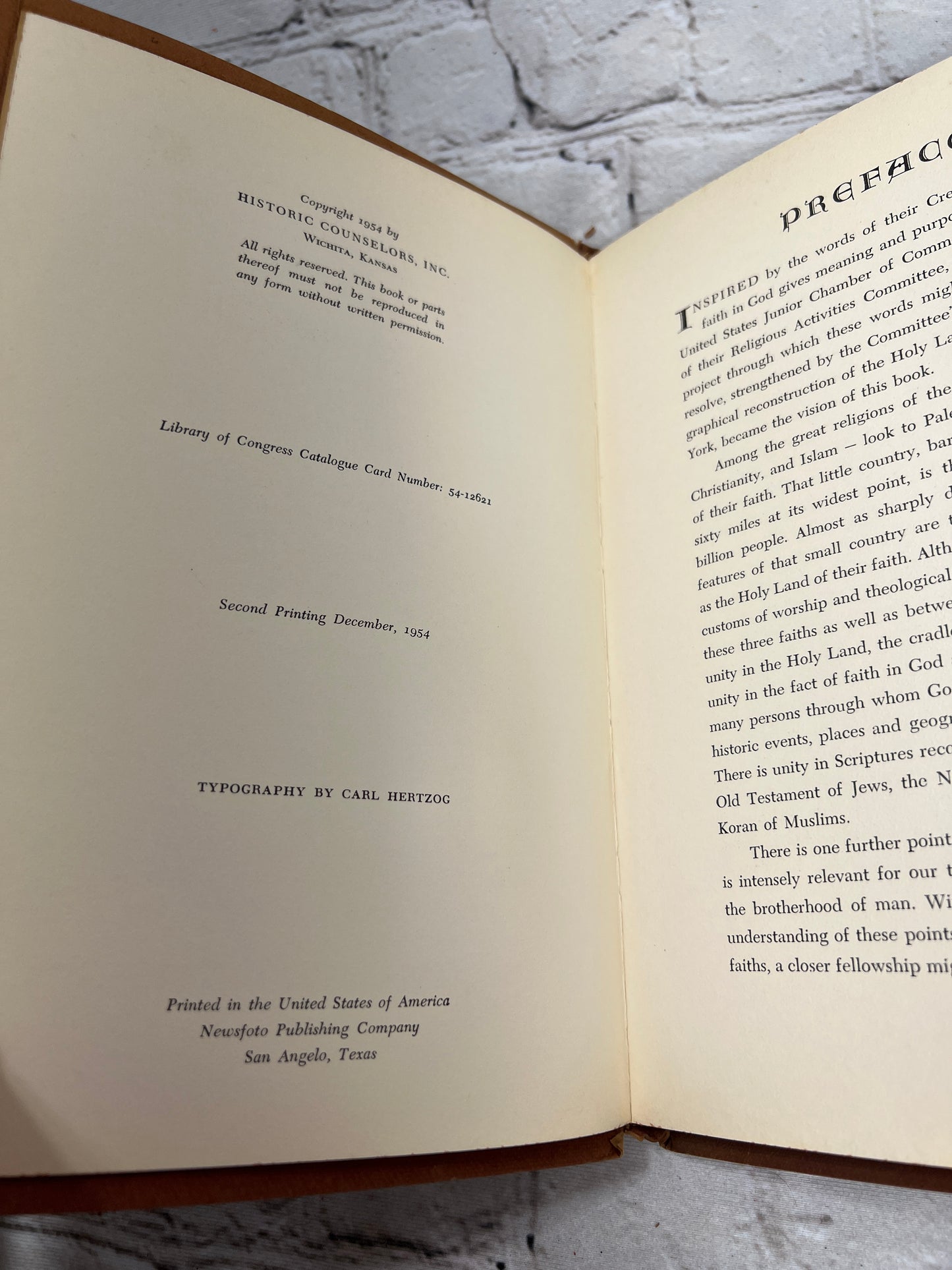 Cradle of Our Faith The Holy Land Where Lies The Common Heritage [1954 · 2nd Print]