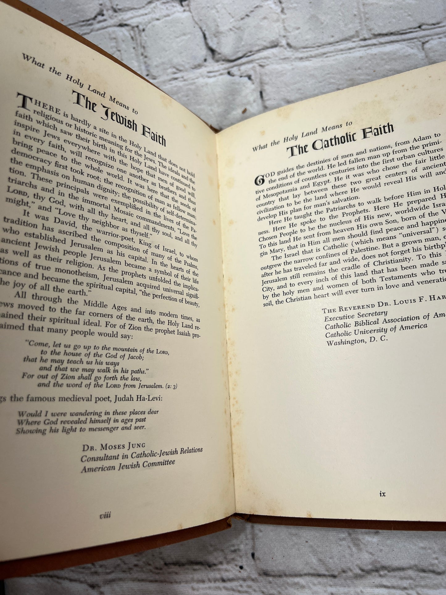 Cradle of Our Faith The Holy Land Where Lies The Common Heritage [1954 · 2nd Print]