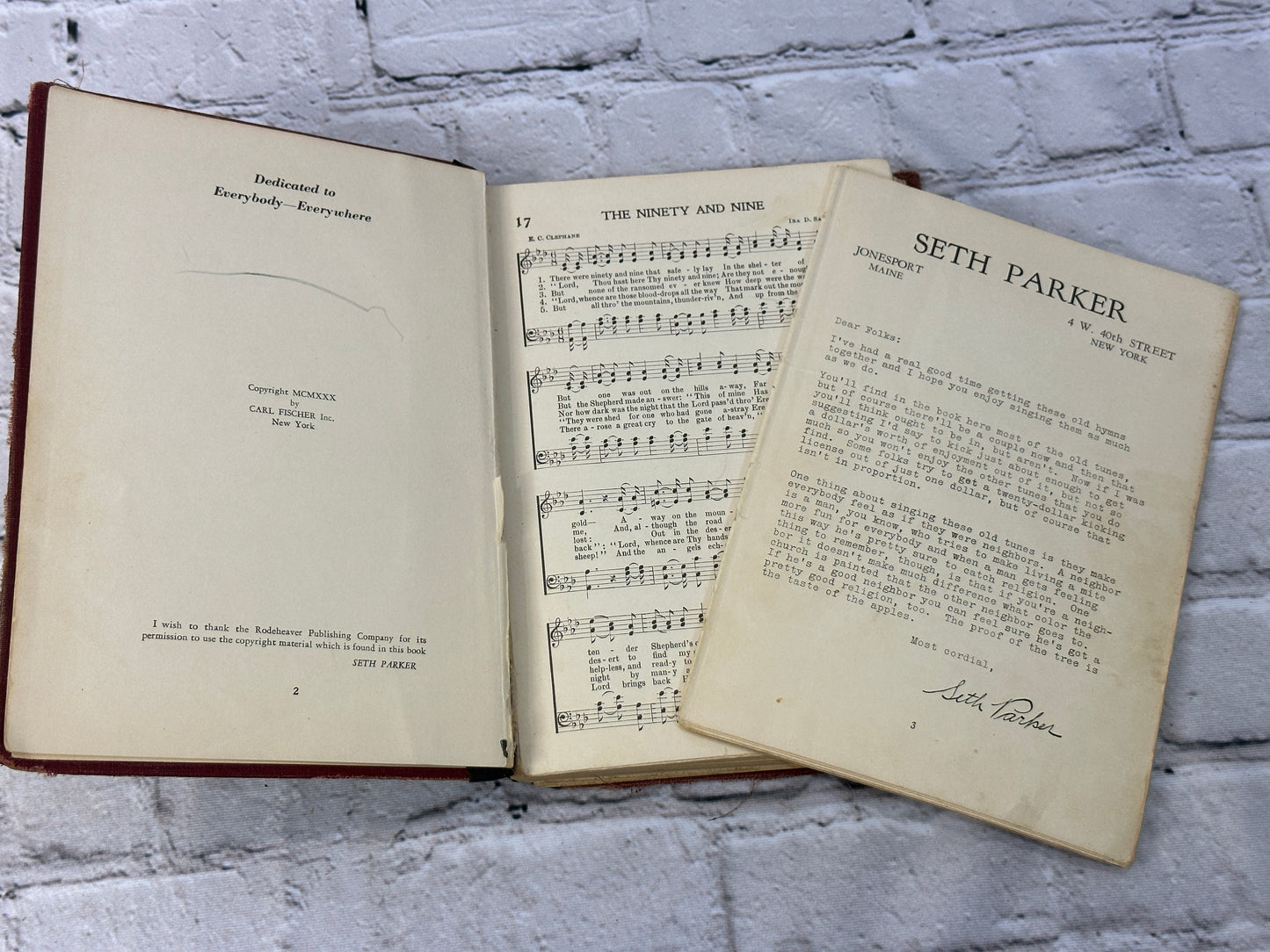 Seth Parker's Hymnal compiled by Phillips H Lord [1930]