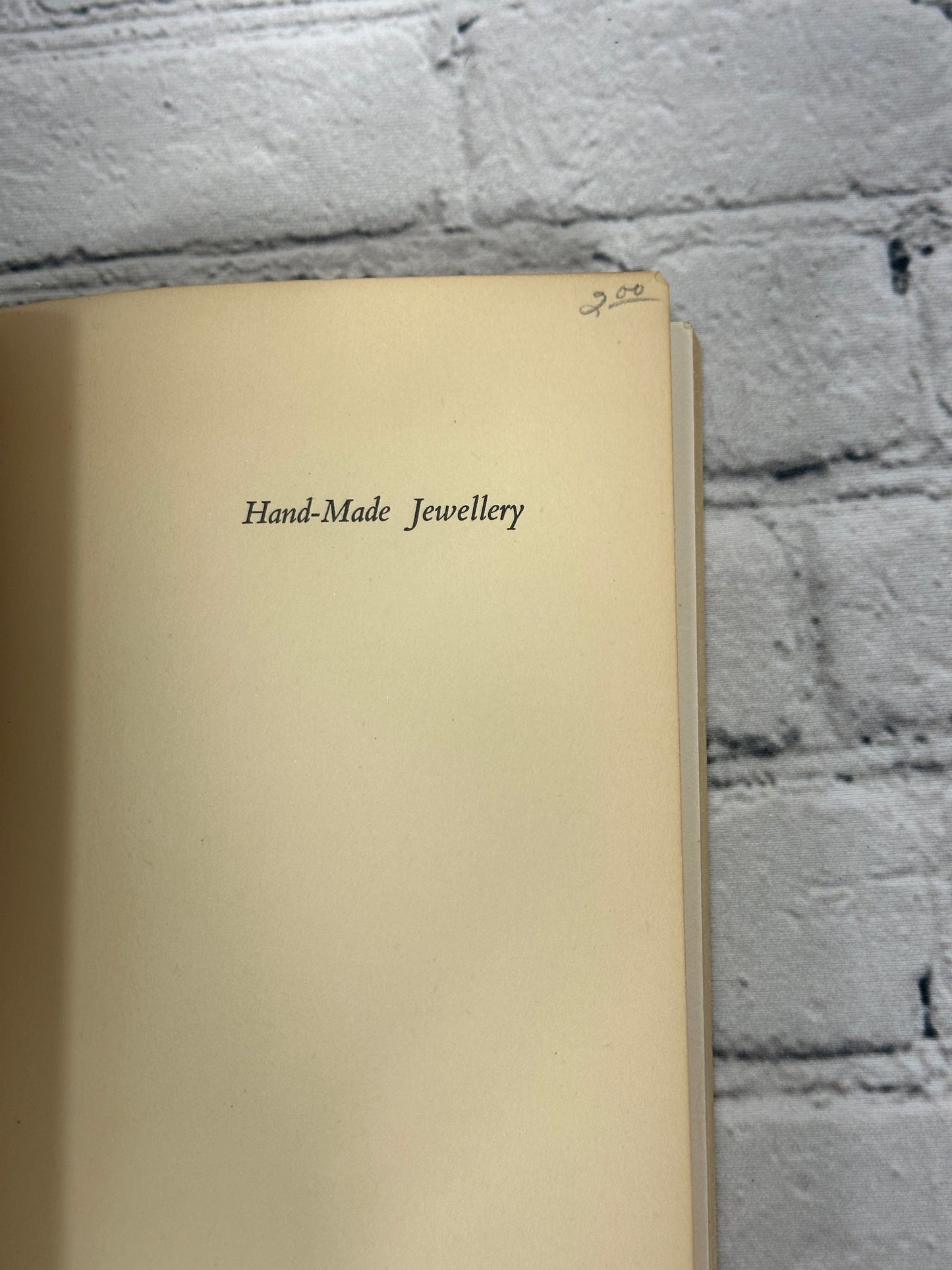 Hand-made Jewellery By A. R. Emerson [First Edition · 1953]